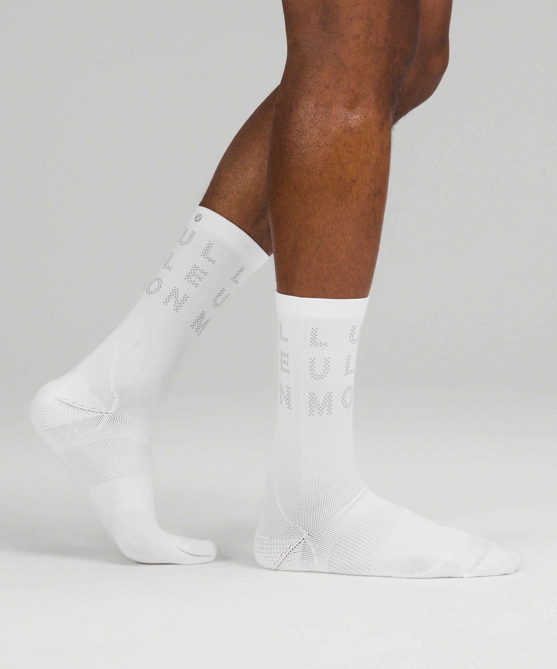 Shop Lululemon Power Stride Crew Socks Reflective