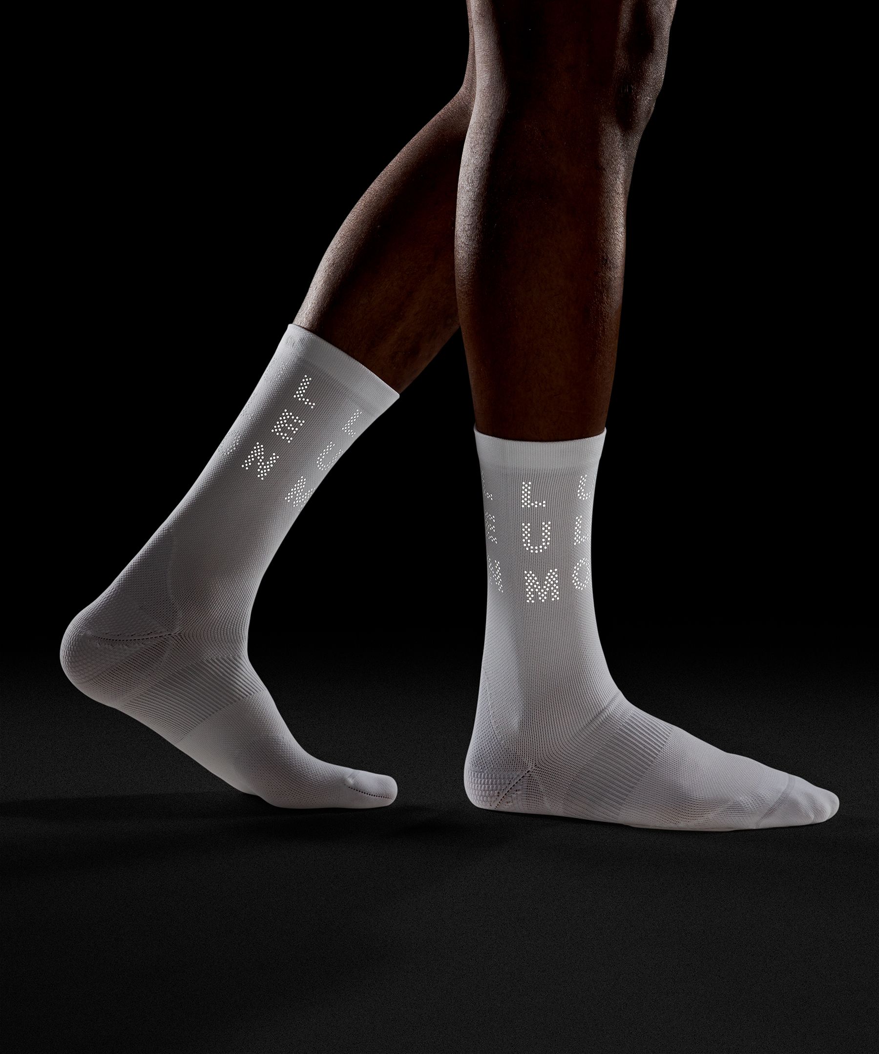 Shop Lululemon Power Stride Crew Socks Reflective