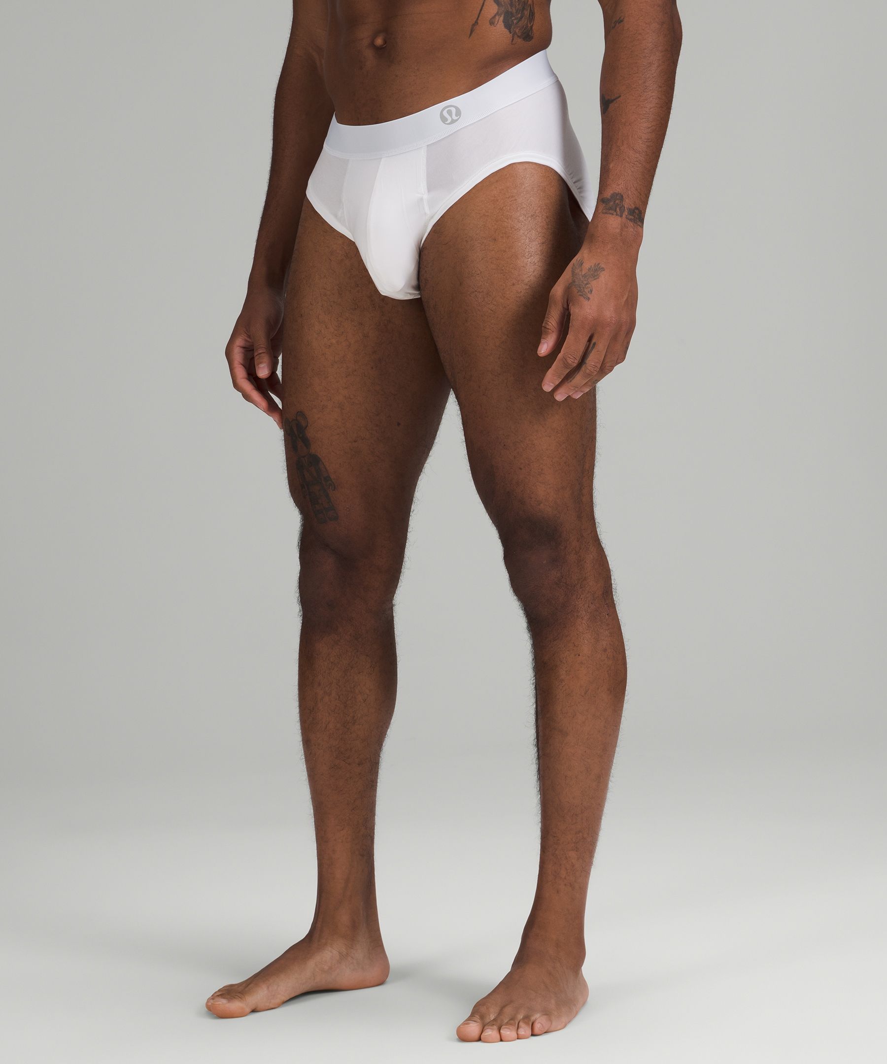 Lululemon Always In Motion Briefs With Fly In White