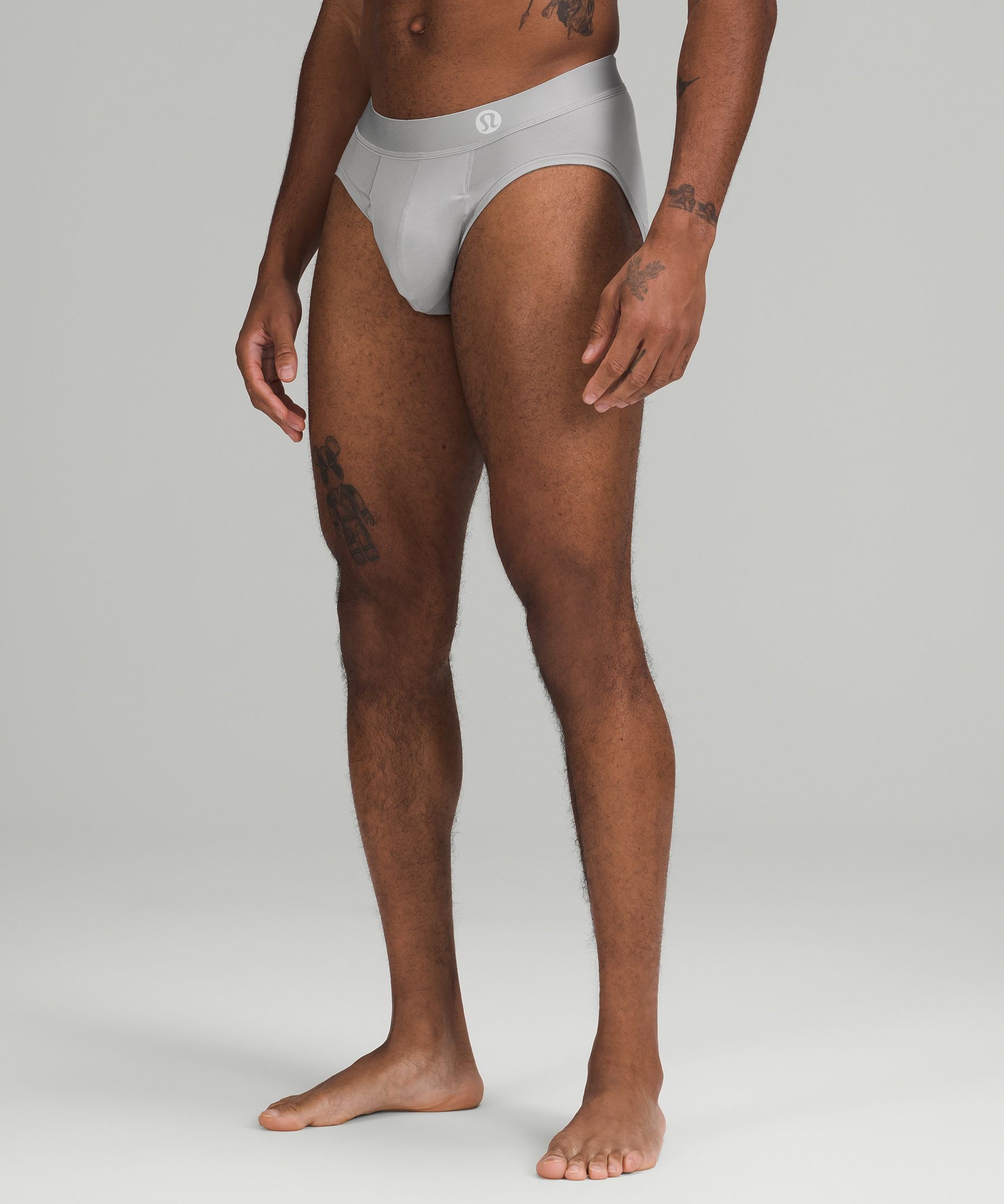 Lululemon Always In Motion Briefs With Fly In Silver Drop