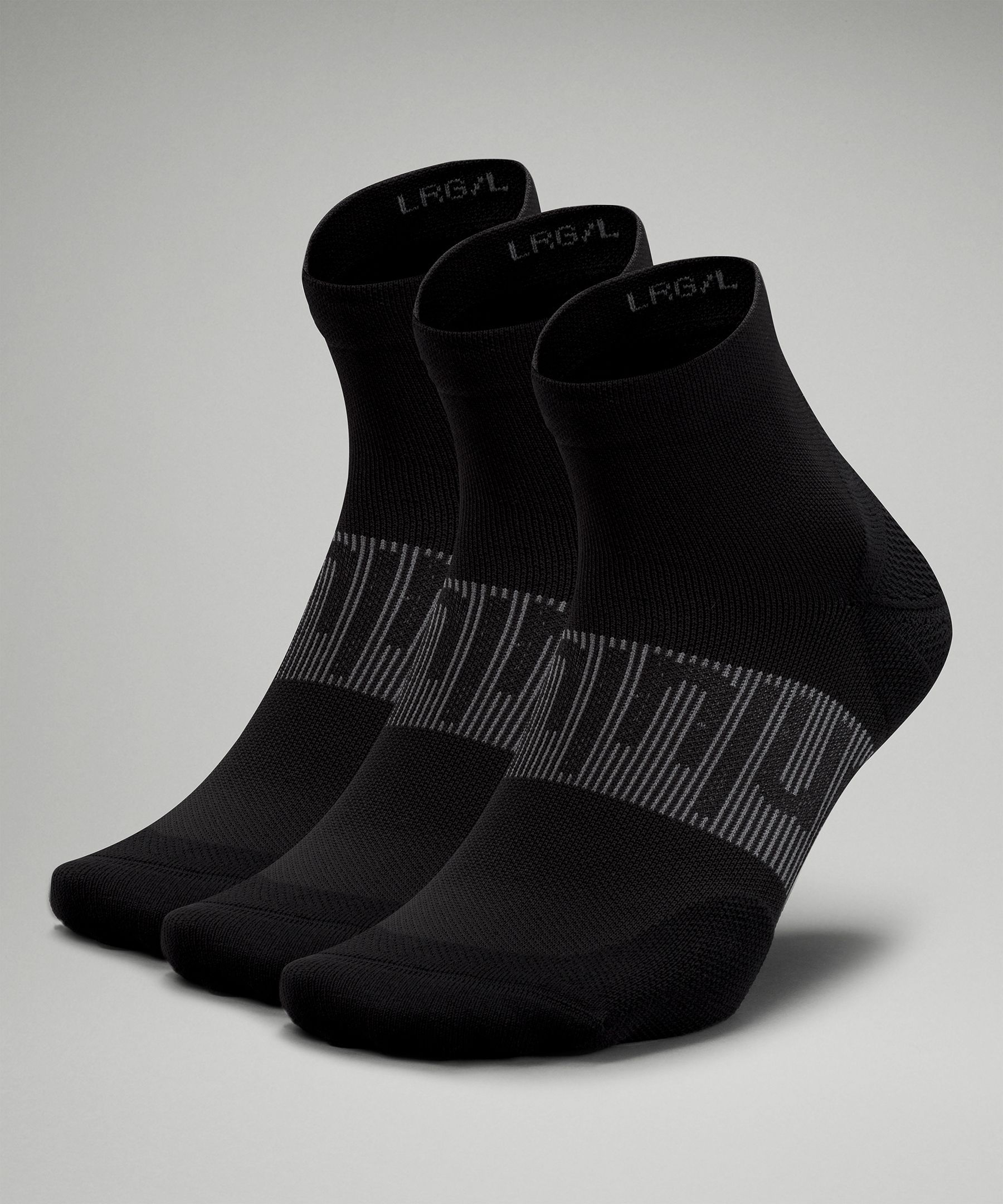 Men's Power Stride Ankle Socks 3 Pack - Black,Neutral