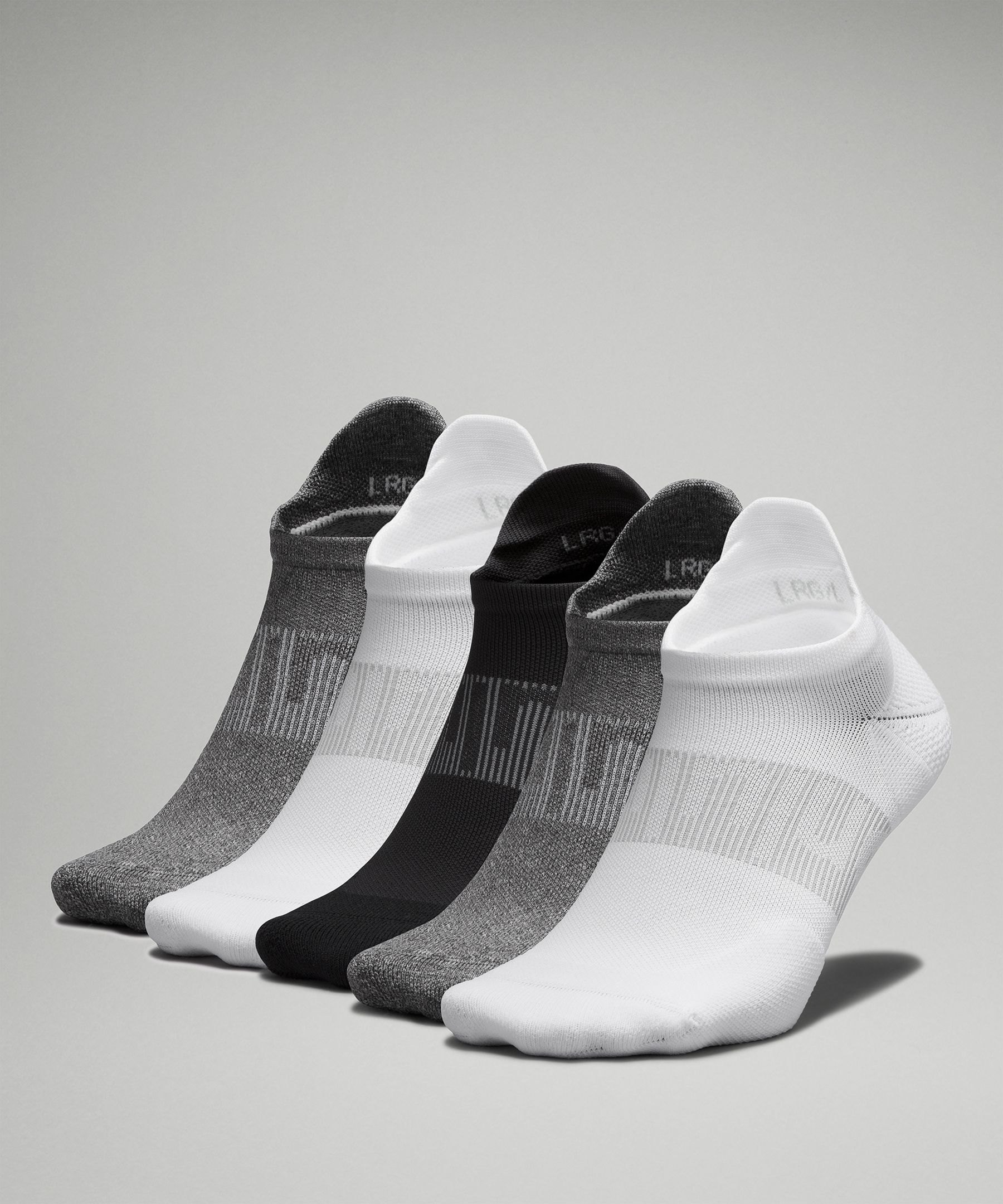 Men's Power Stride Tab Socks 5 Pack - Grey