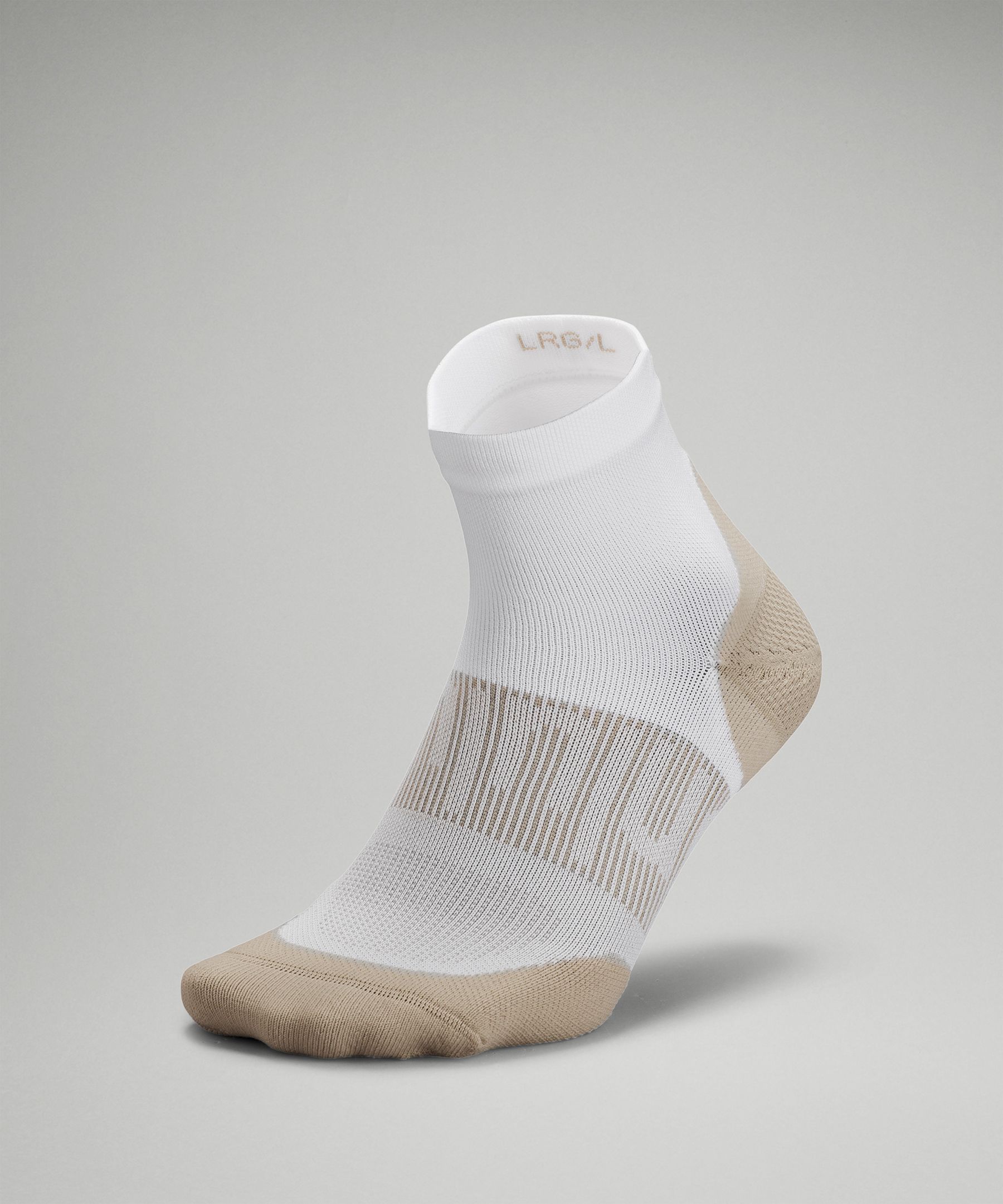 Lululemon Power Stride Ankle Socks Anti-stink In White/raw Linen