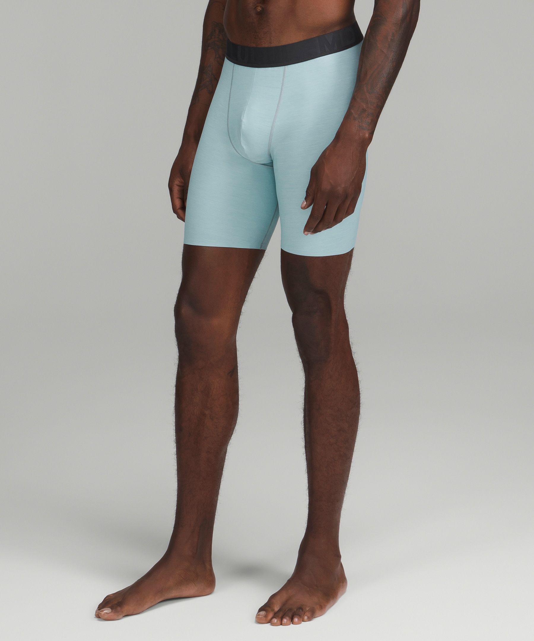 Lululemon Built To Move Long Boxers 7" In Heathered Breeze Blue | ModeSens