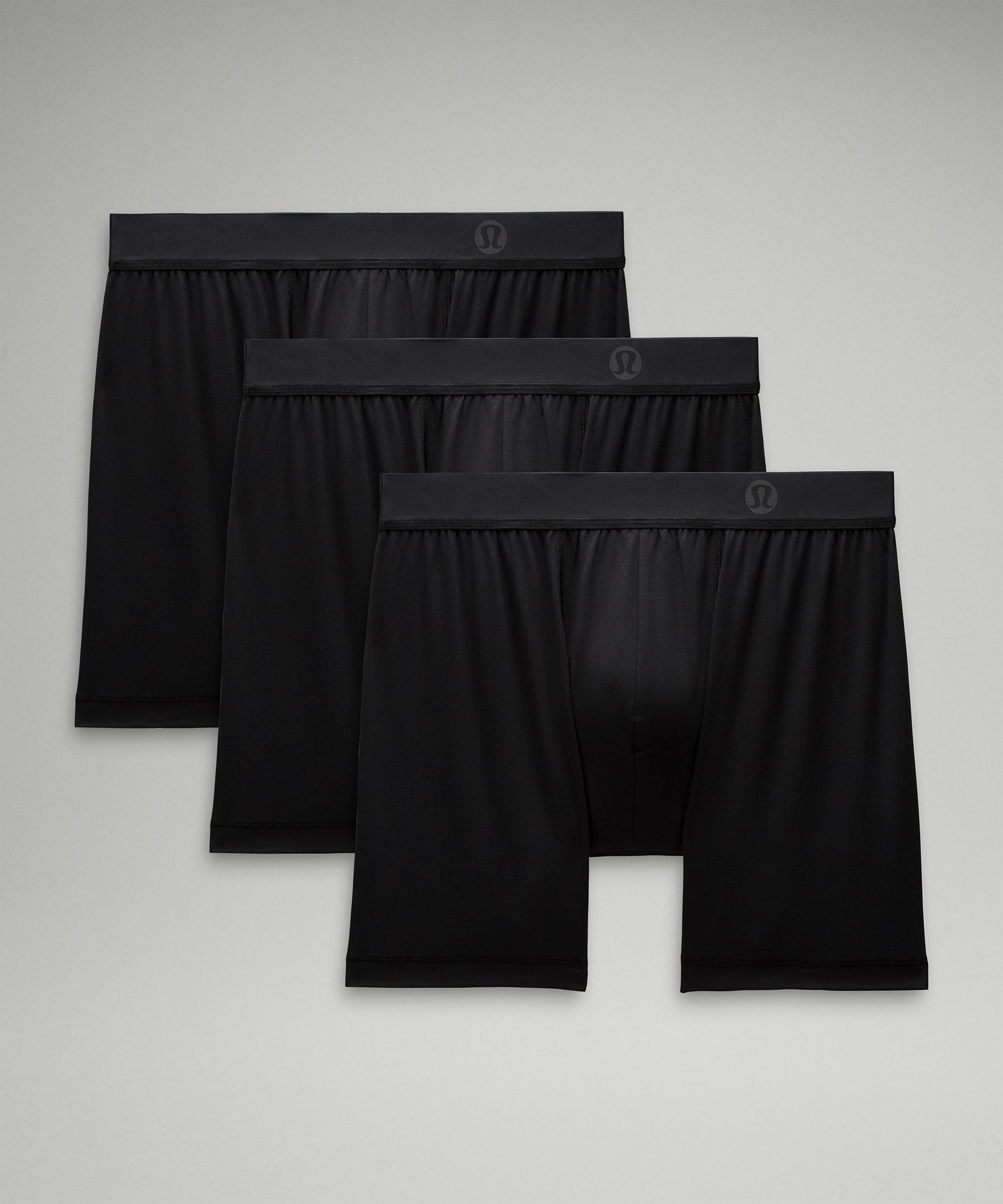 Essential Men's Boxer Briefs with Fly - Black 3-Pack
