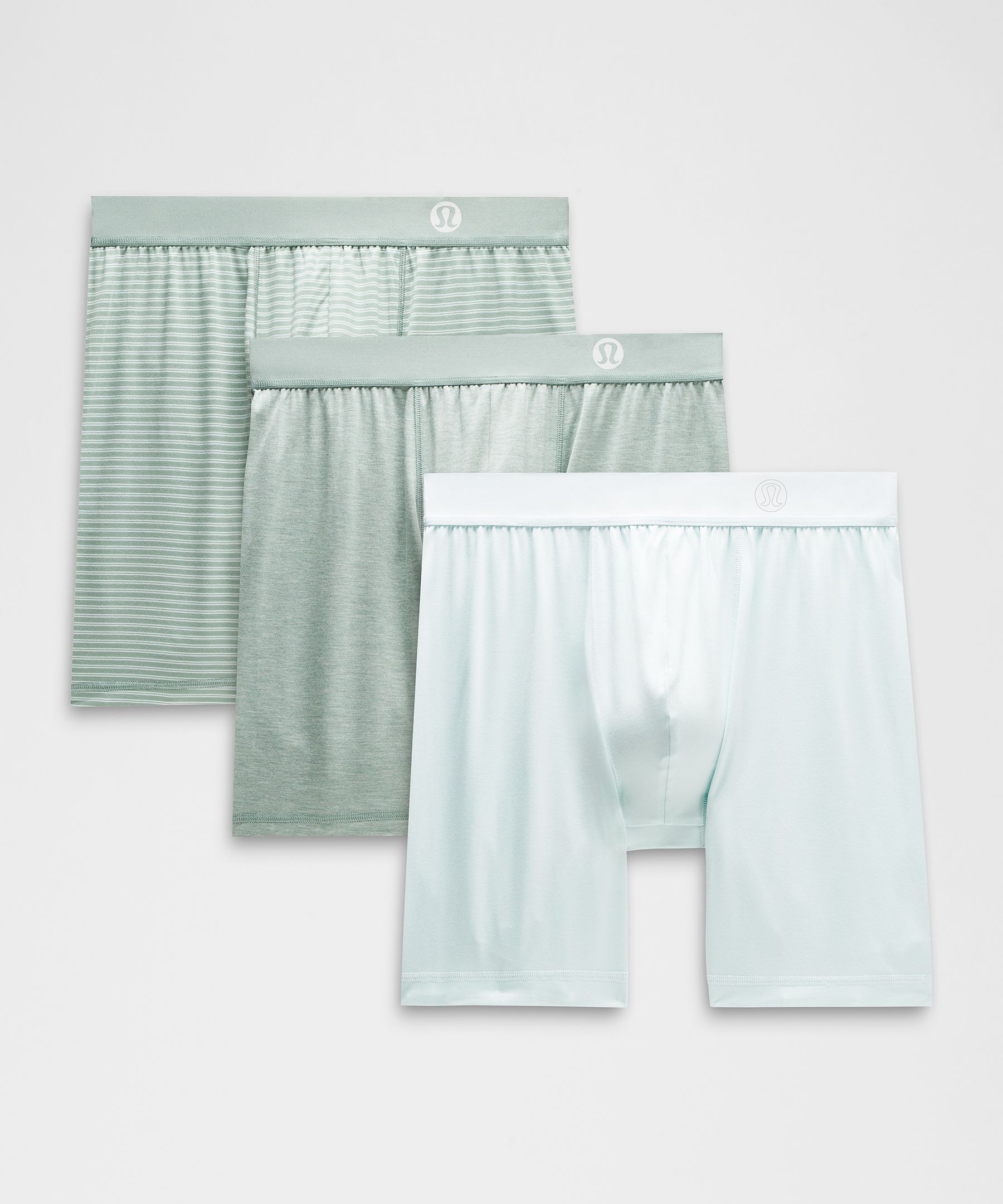 Always In Motion Long Boxer 7" 3 Pack - Mint Breeze