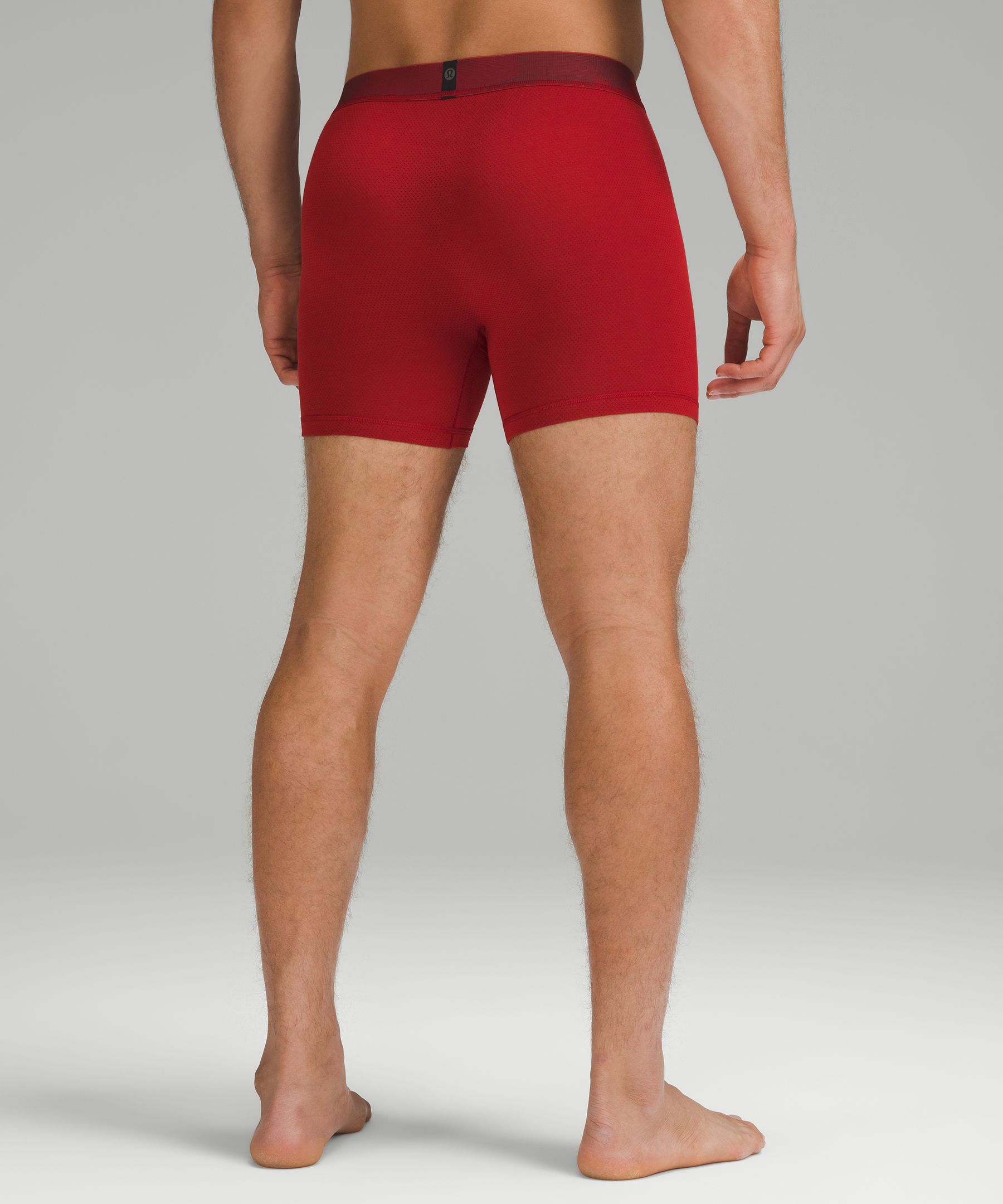 Shop Lululemon Always In Motion Mesh Boxers 5" In Sport Red