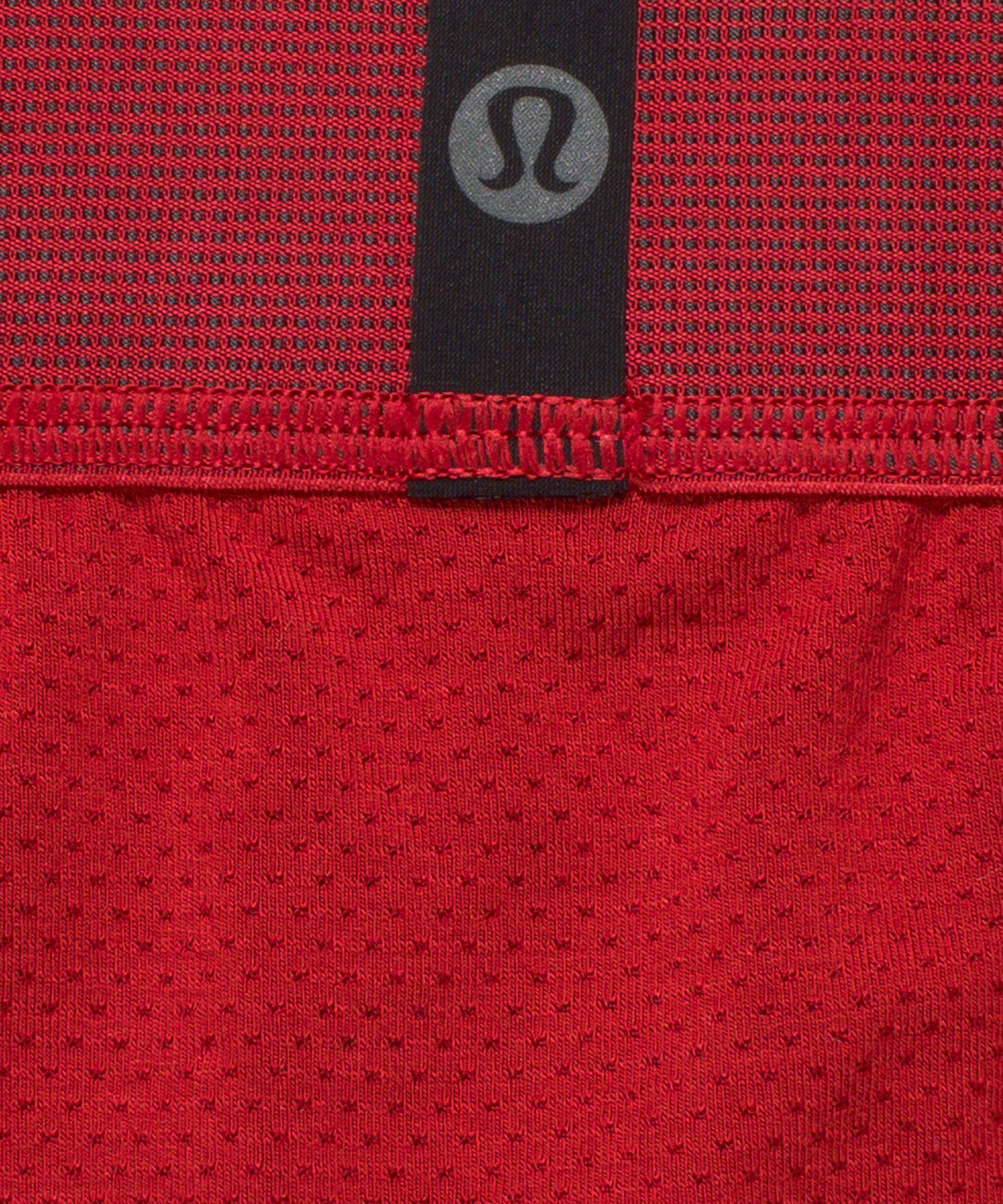 Shop Lululemon Always In Motion Mesh Boxers 5" In Sport Red