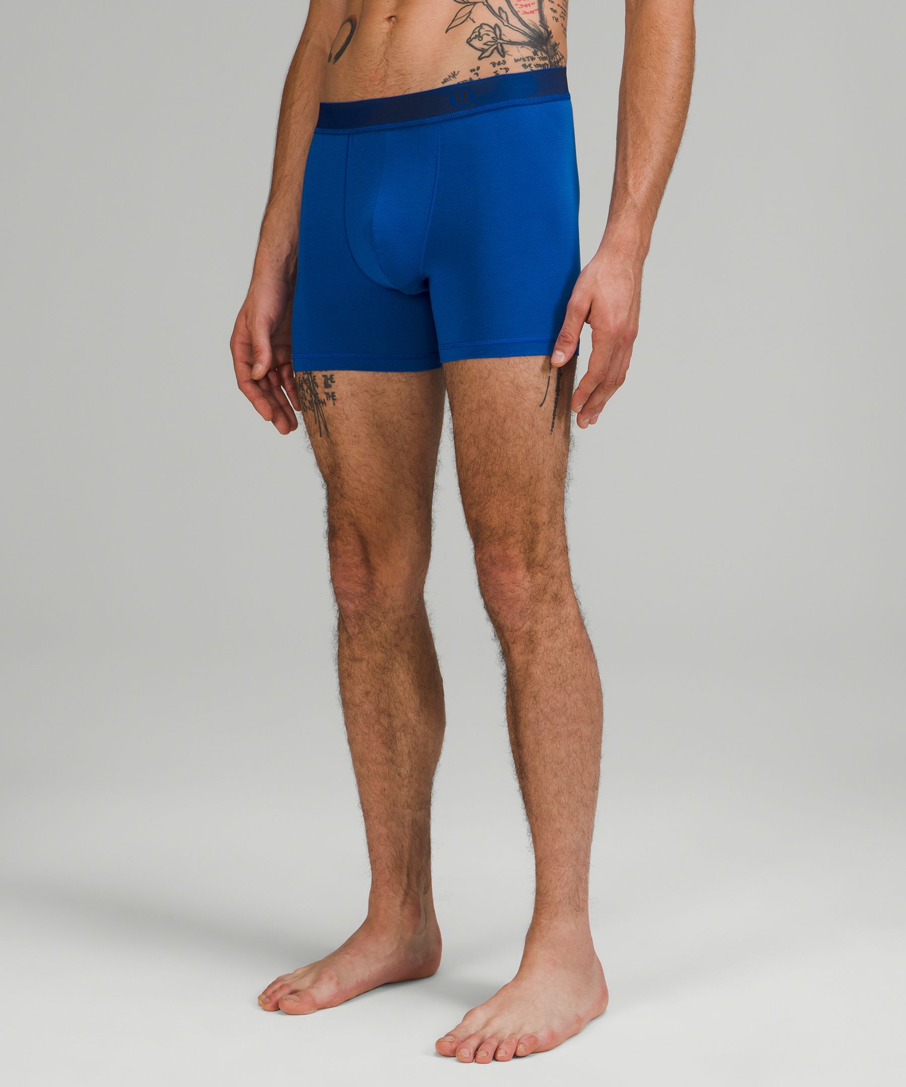 Lululemon Always In Motion Boxers Mesh 5" In Symphony Blue