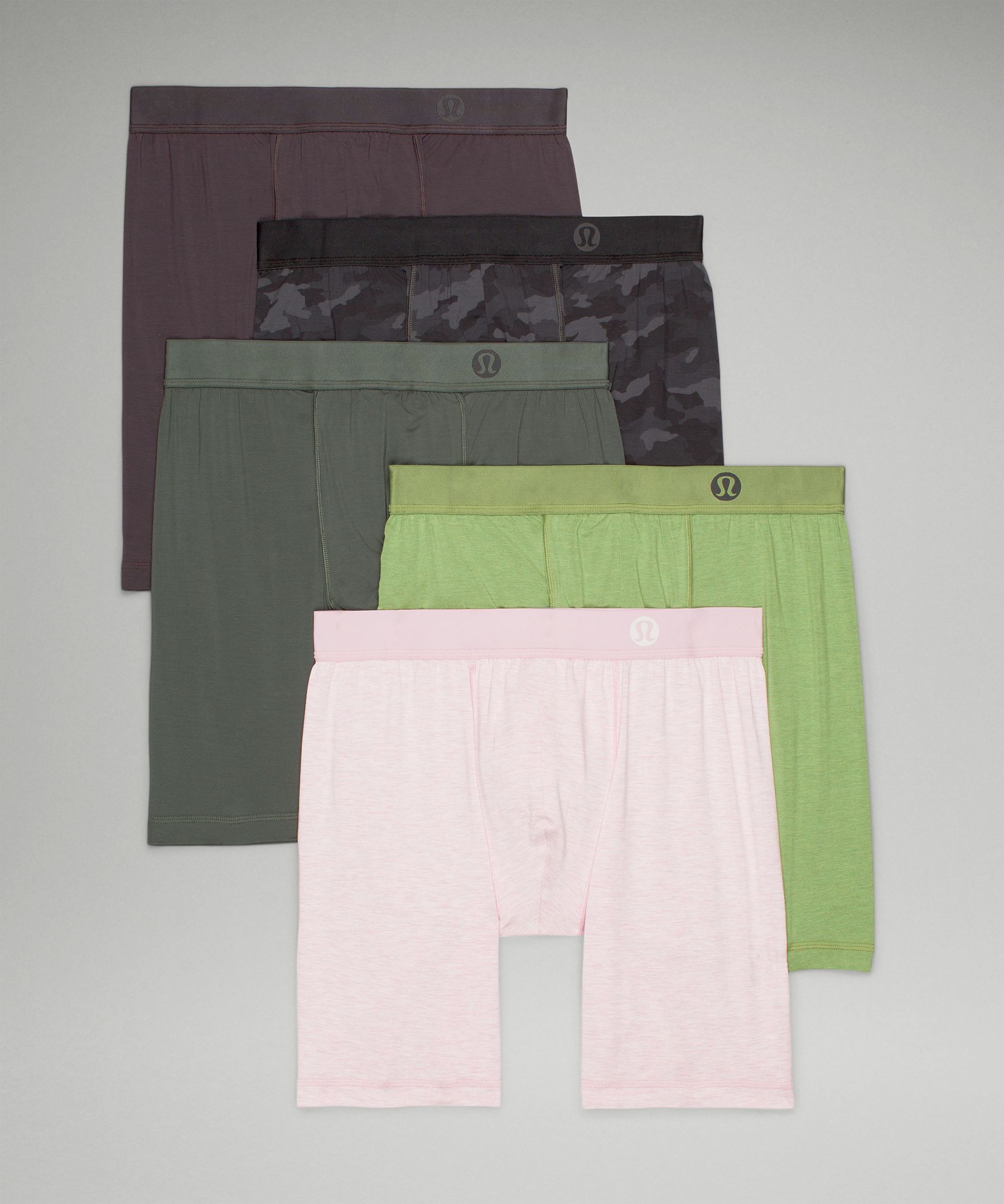 Lululemon Always In Motion Long Boxers 7 5 Pack In Lunar Rock