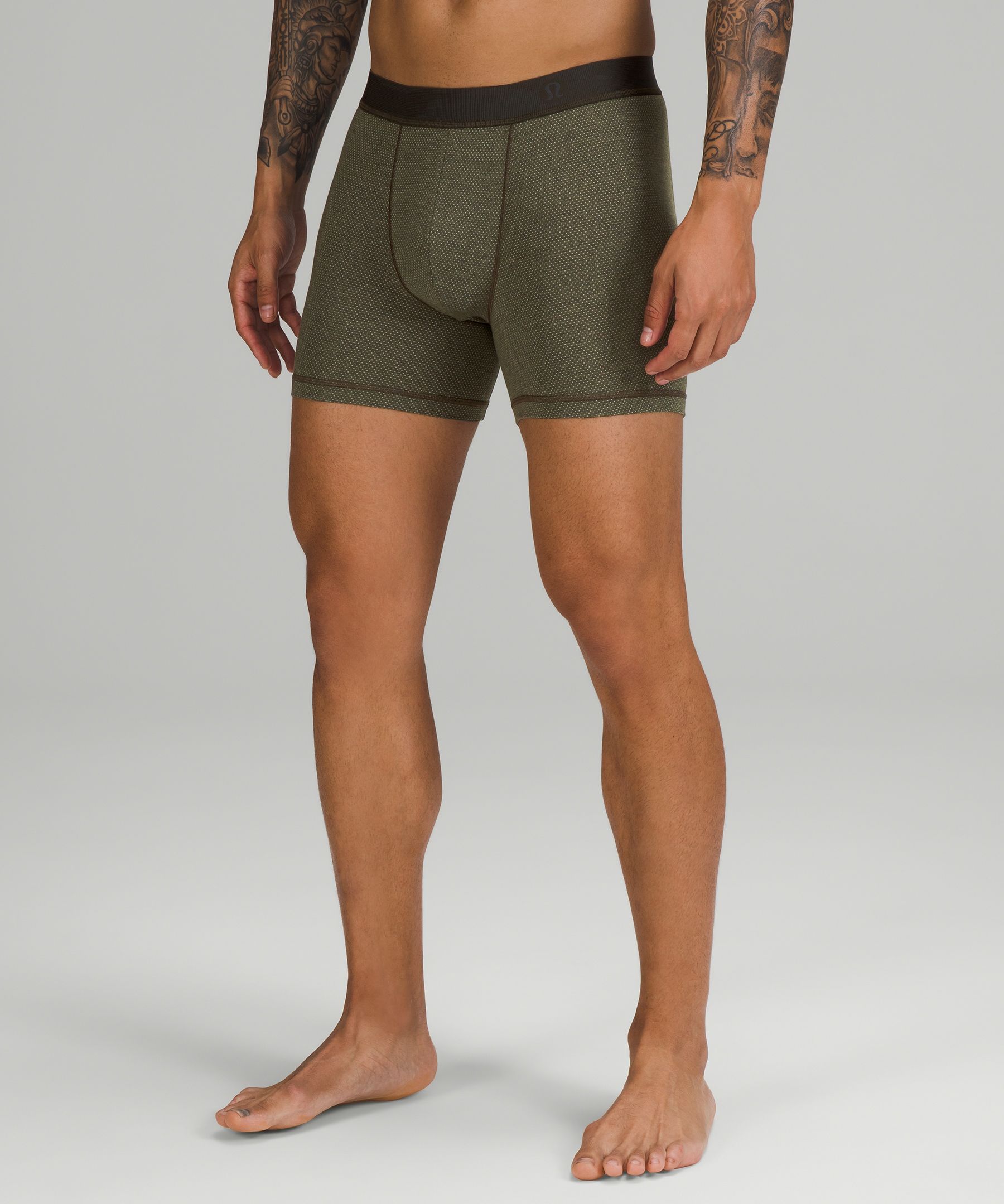 Lululemon Always In Motion Mesh Boxers 5" In Green