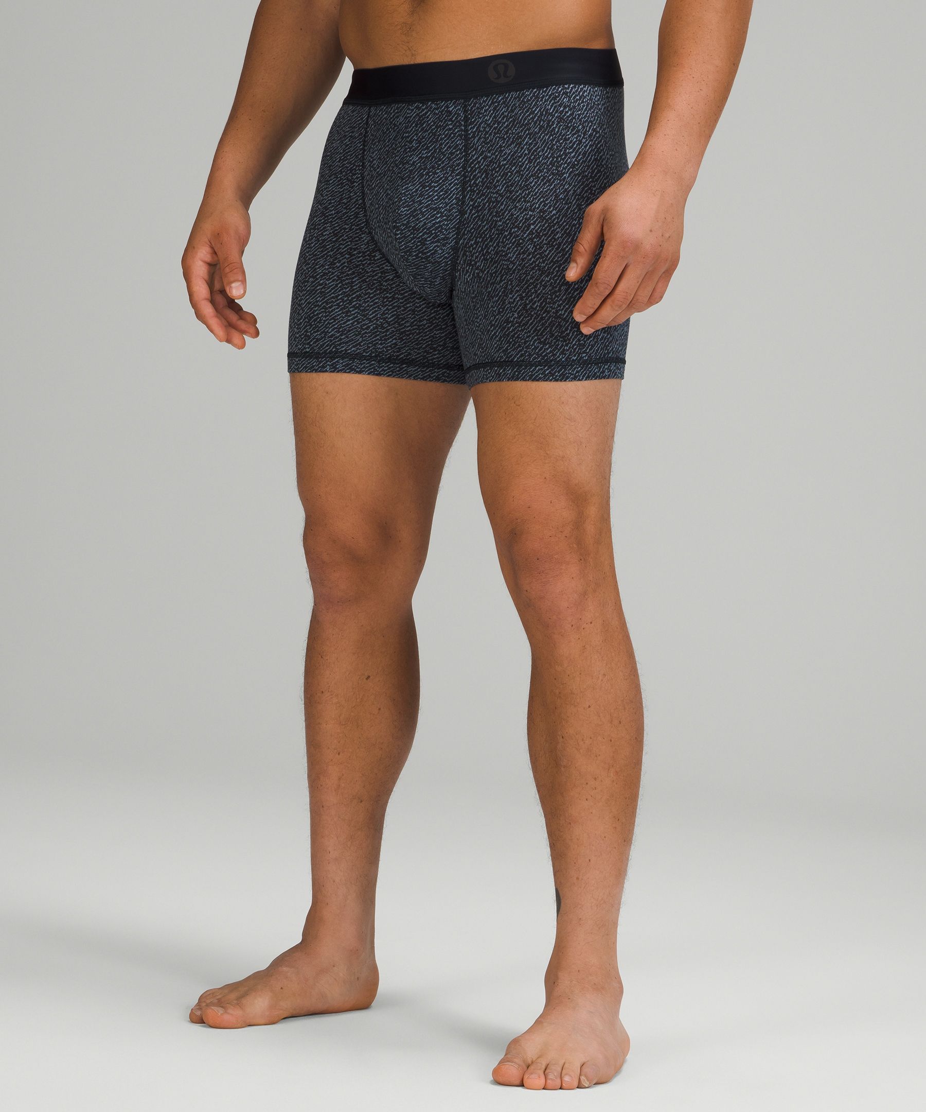 Lululemon Always In Motion Boxers Mesh 5" In Threadlines Blue Nile Night Sea