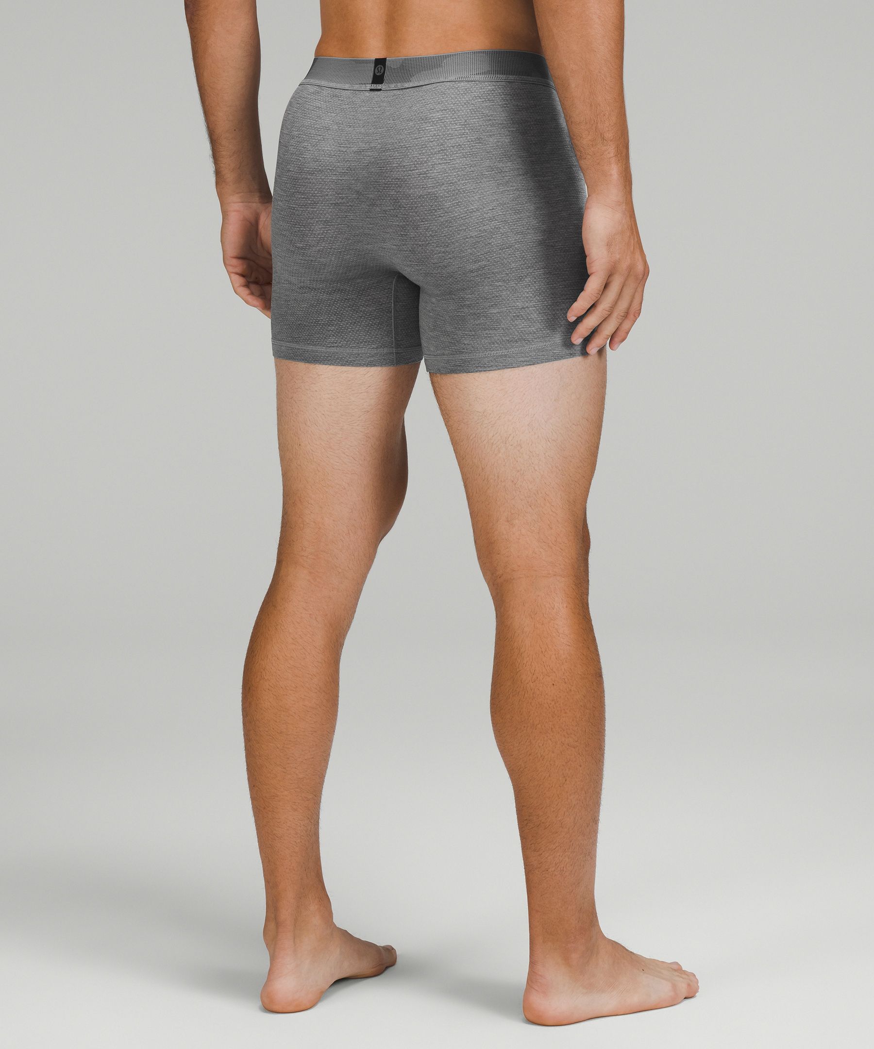 lululemon AIM Boxer - 5 - Heathered Core Medium Grey, Underwear