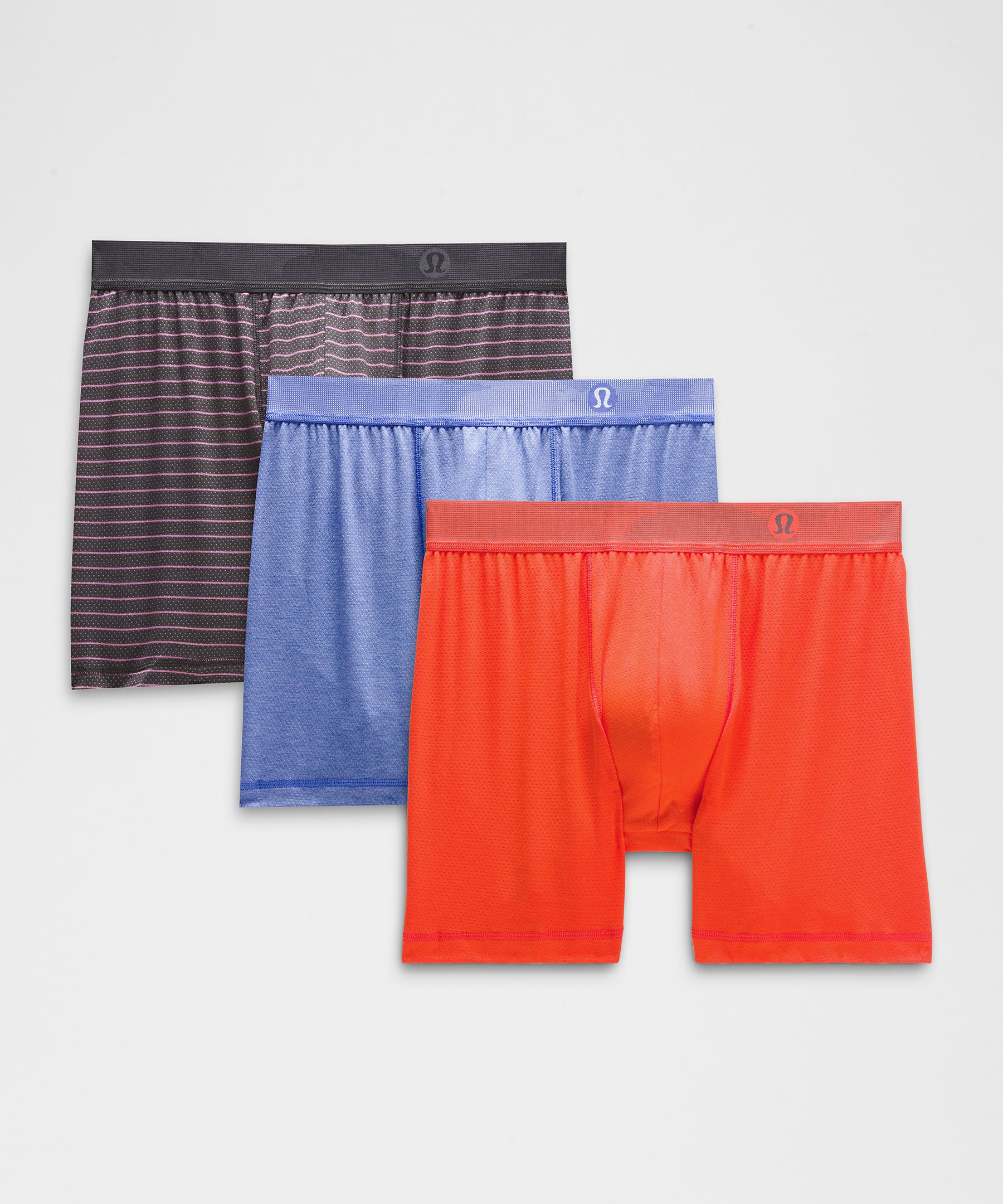 Always In Motion Mesh Boxer 5" 3 Pack - Orange