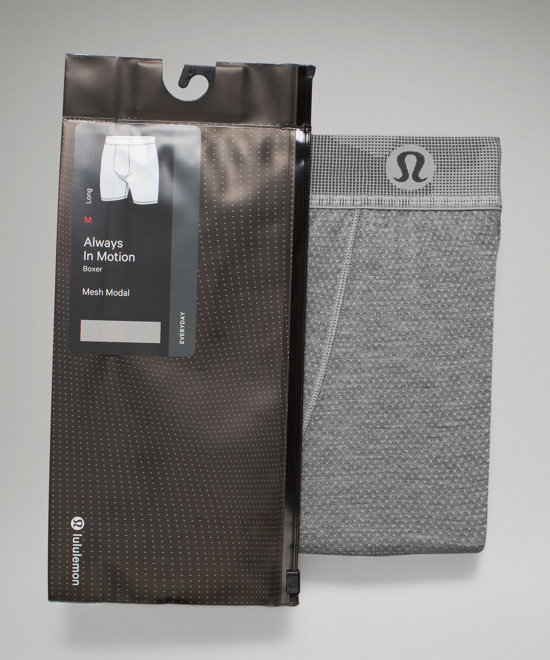 Lululemon Always In Motion Boxers Mesh 7" In Heathered Core Medium Grey