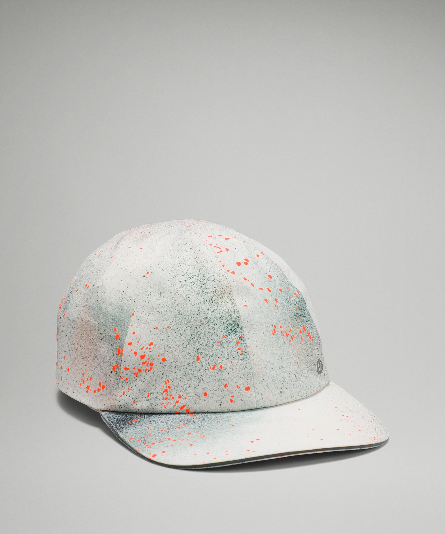 Lululemon Men's Fast And Free Running Hat In Spray Camo Silver Blue Sirius Reflective Highlight Orange