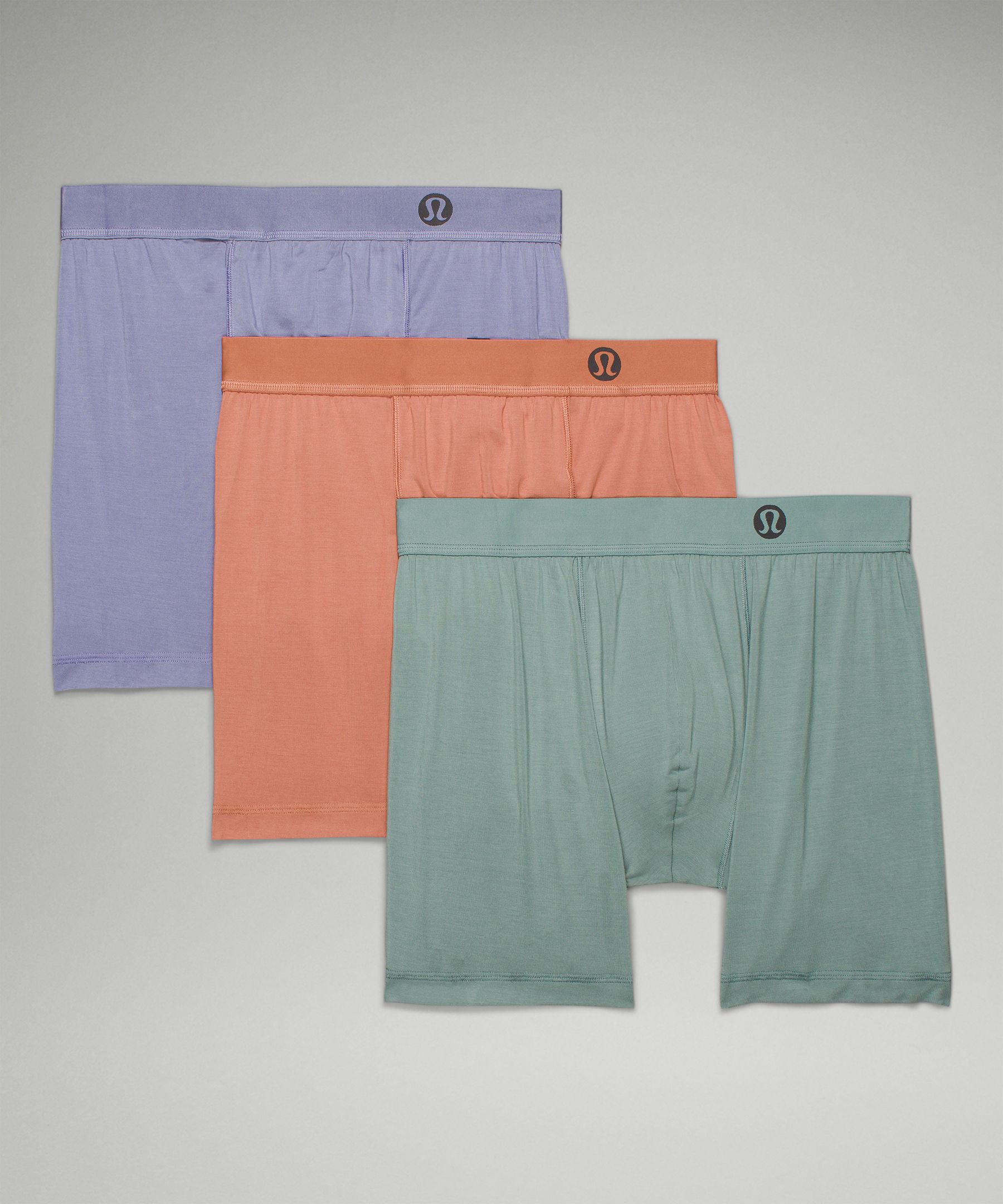 Lululemon Always In Motion Boxers With Fly 5" 3 Pack In Peri Purple/tidewater Teal/canyon Rock