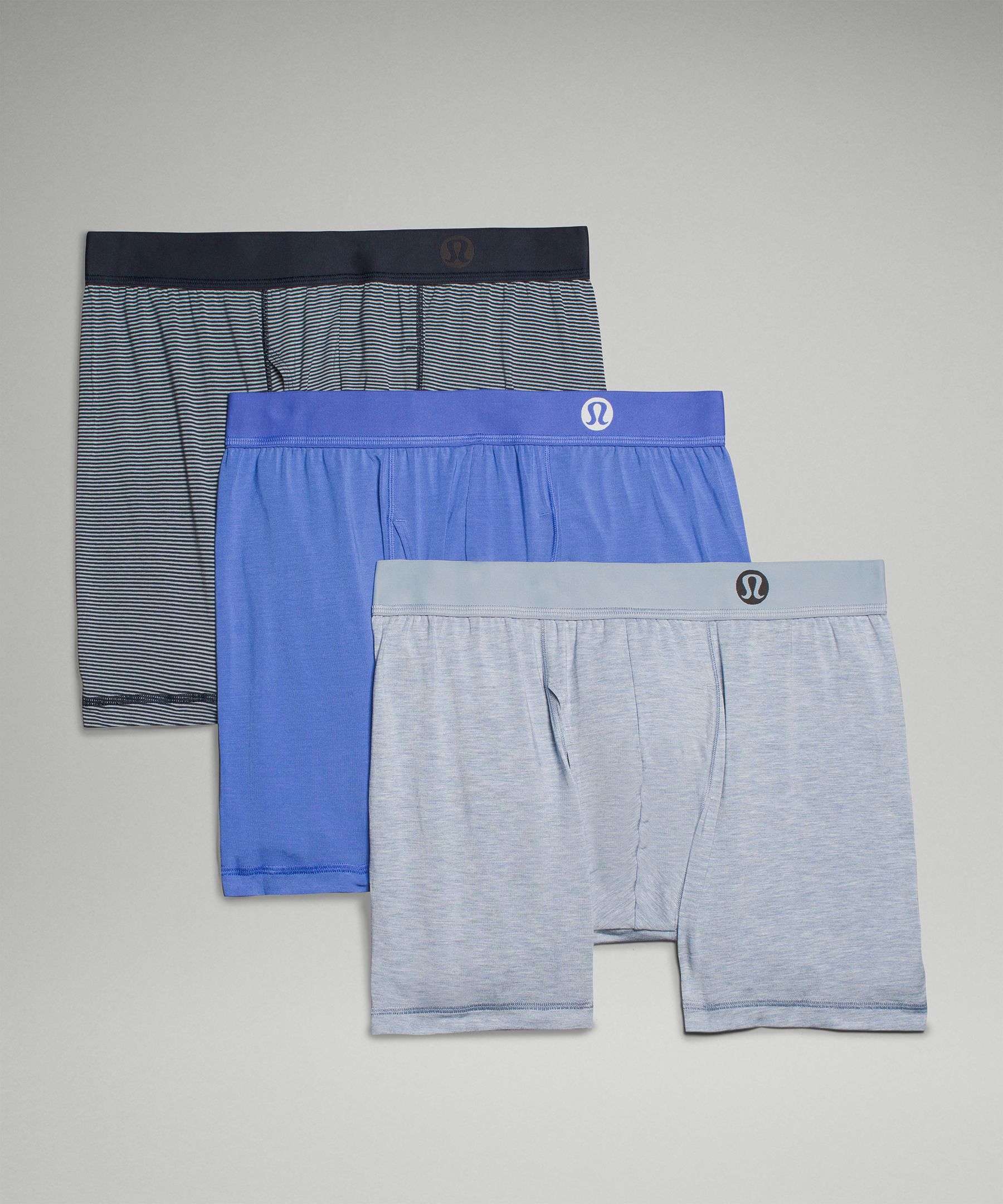 Lululemon Underwear Factory Shop Pretoria - Black / Night Sea / Date Brown  Mens Always in Motion Boxer Mesh 3 Pack