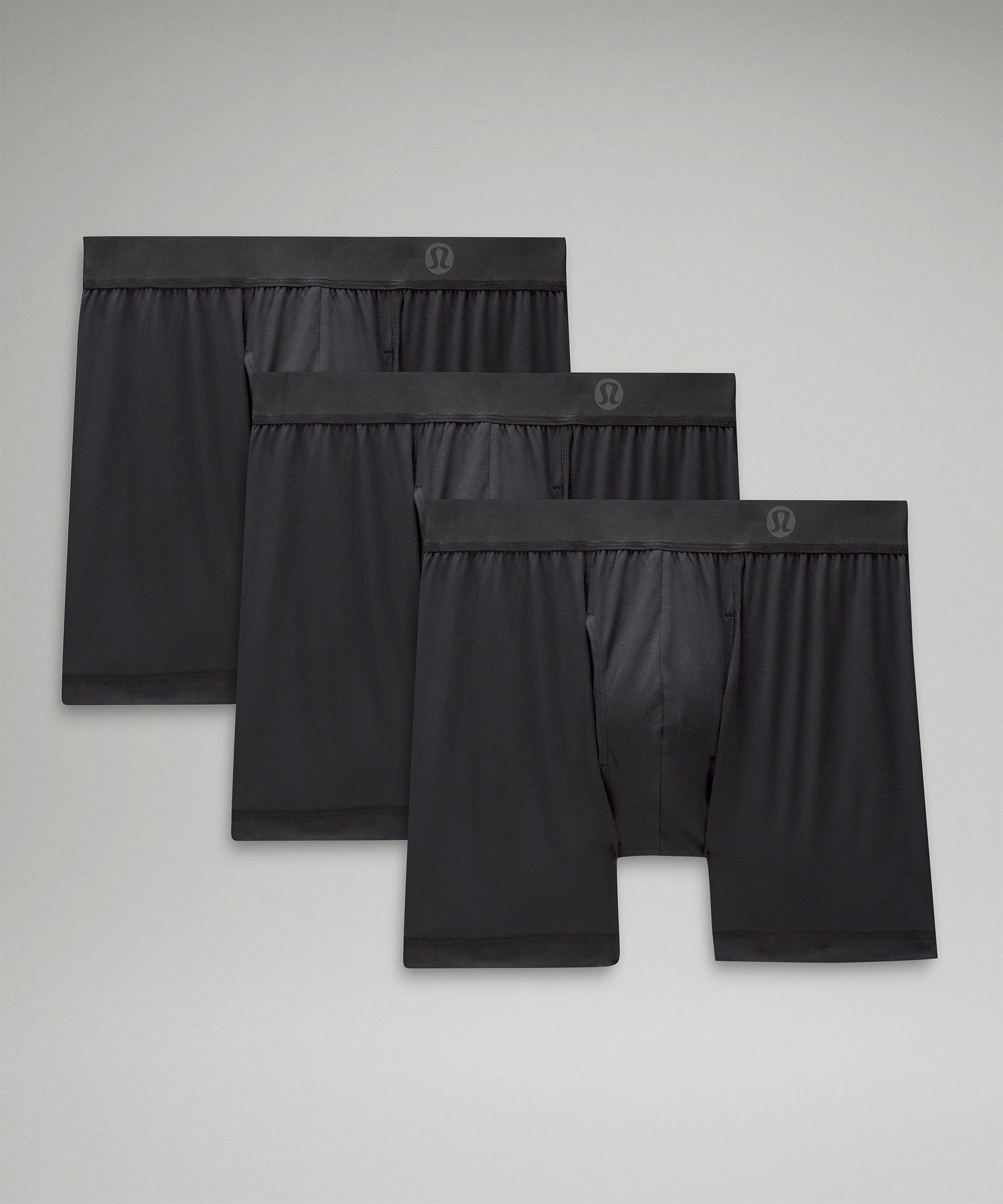 lululemon – Men's Always In Motion Boxer Briefs with Fly 3 Pack – 5" – Color Black – Size XL