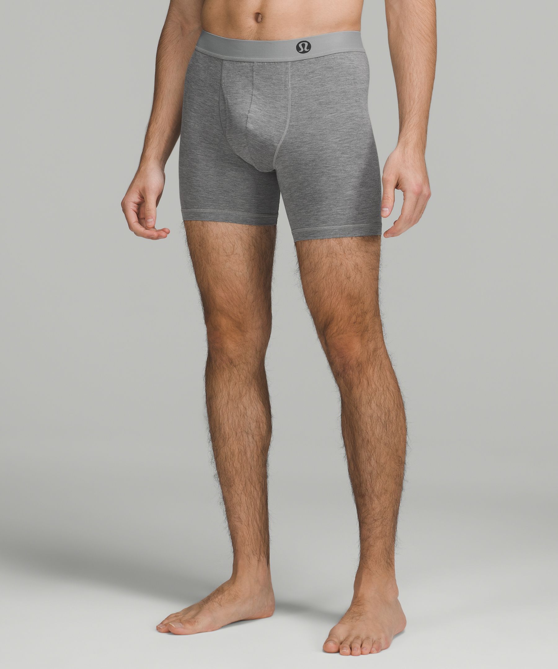 Shop Lululemon Always In Motion Long Boxers With Fly 7" 3 Pack In Black/heathered Core Medium Grey/true Navy