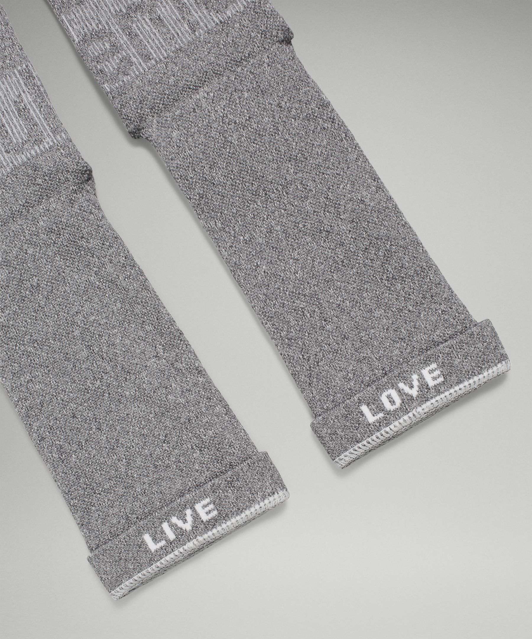 Shop Lululemon Power Stride Crew Socks 3 Pack In White/heather Grey/black