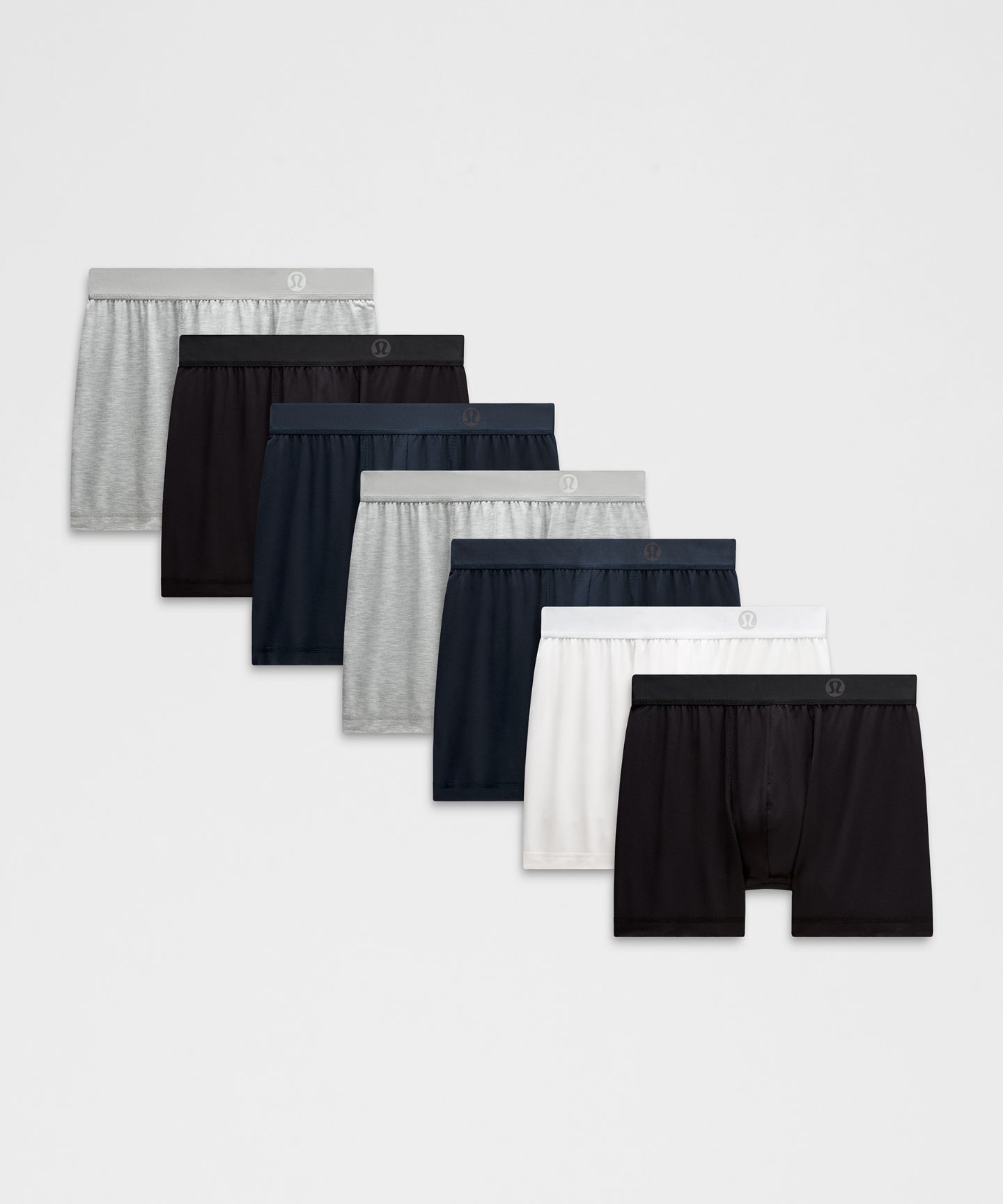 Трусы-боксеры Always Motion для мужчин, 7 шт. — Lululemon, цвет: Чёрный / Тёмно-синий — фото 1