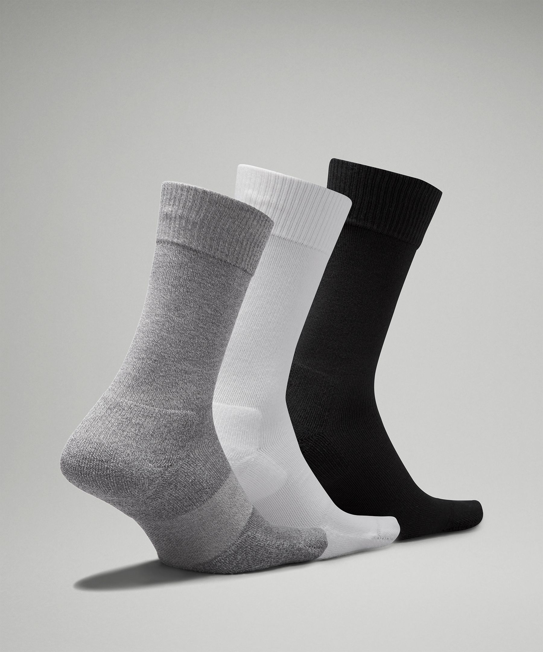 White 3-Pack Cotton Crew Comfortoe Socks