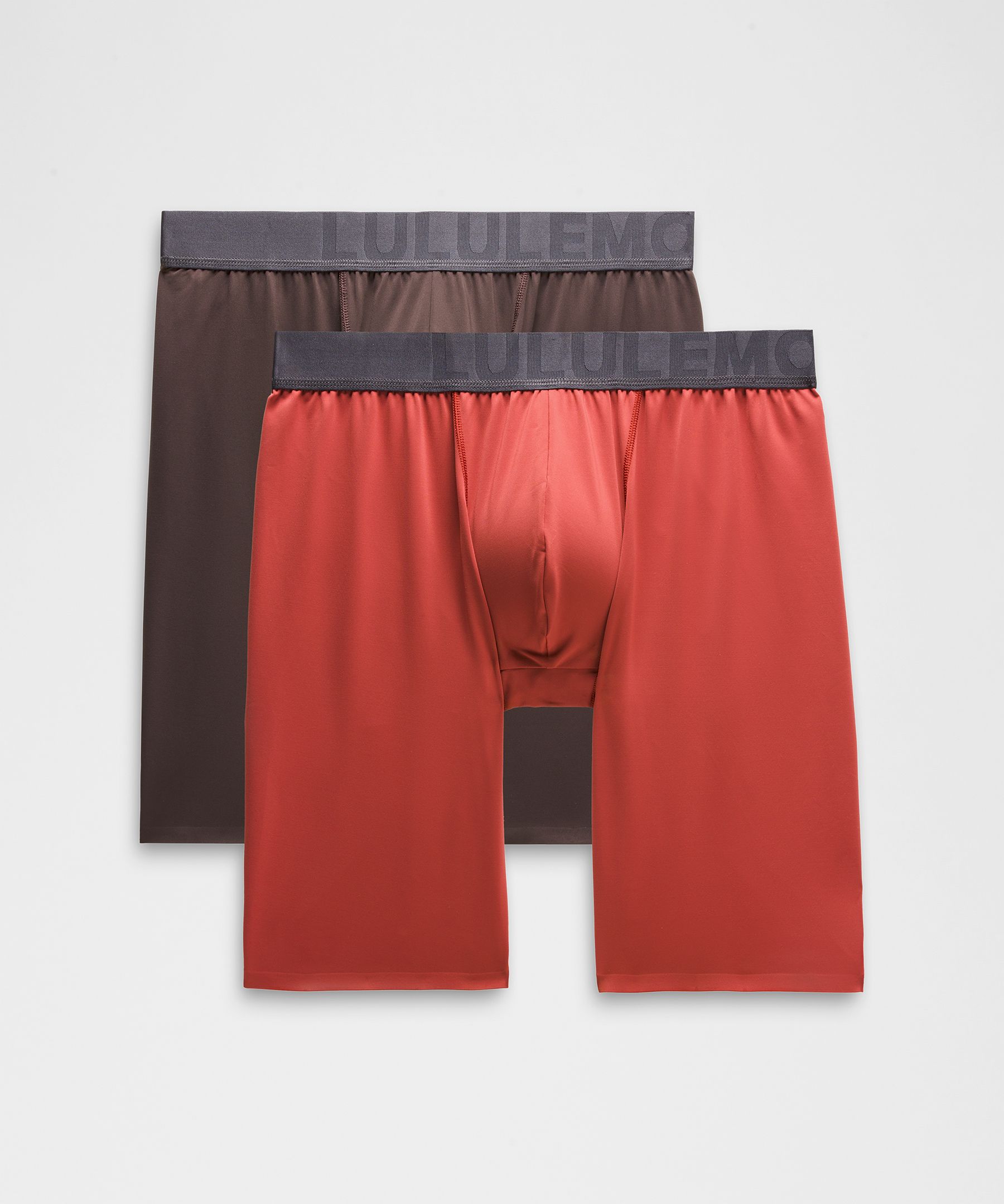 lululemon – Men's Built to Move Long Boxer Briefs 2 Pack – 7" – Color Brown/Red – Size XL