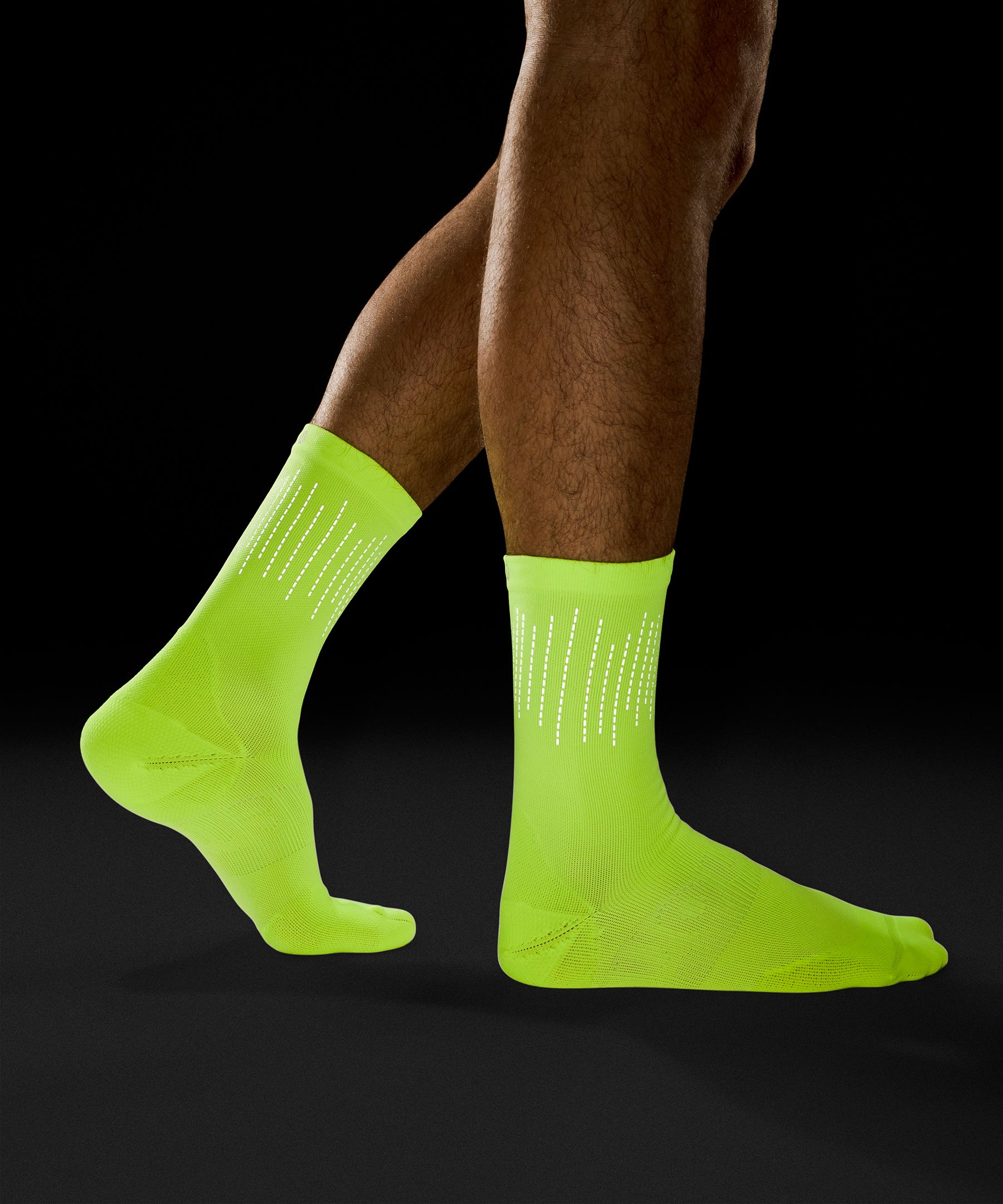 Shop Lululemon Power Stride Crew Socks Reflective