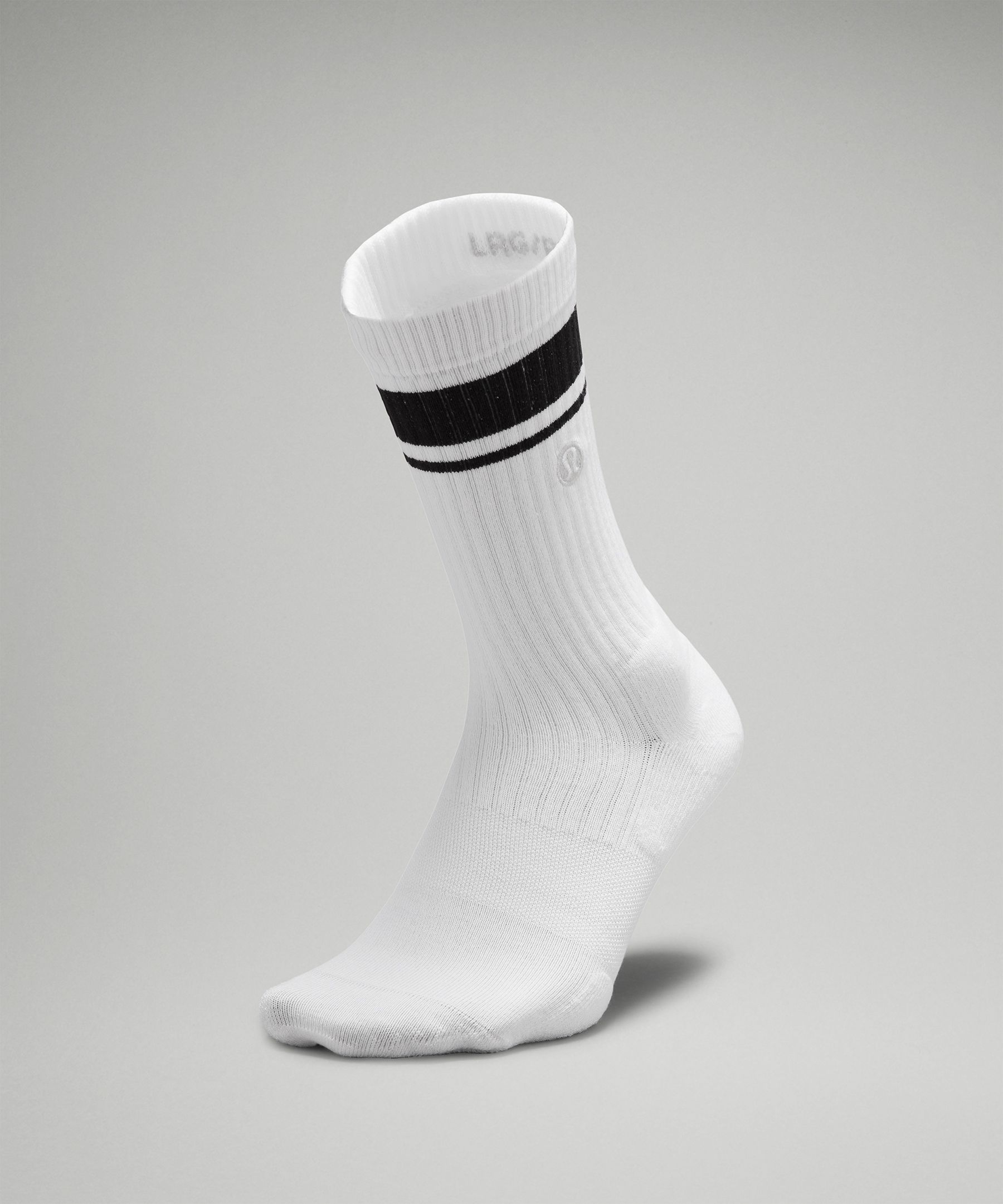 Lululemon Daily Stride Ribbed Comfort Crew Socks In Black