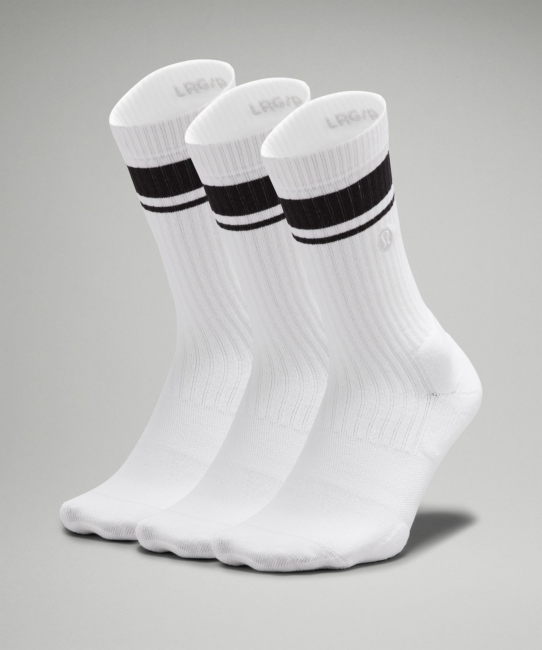 Shop Lululemon Daily Stride Ribbed Comfort Crew Socks 3 Pack