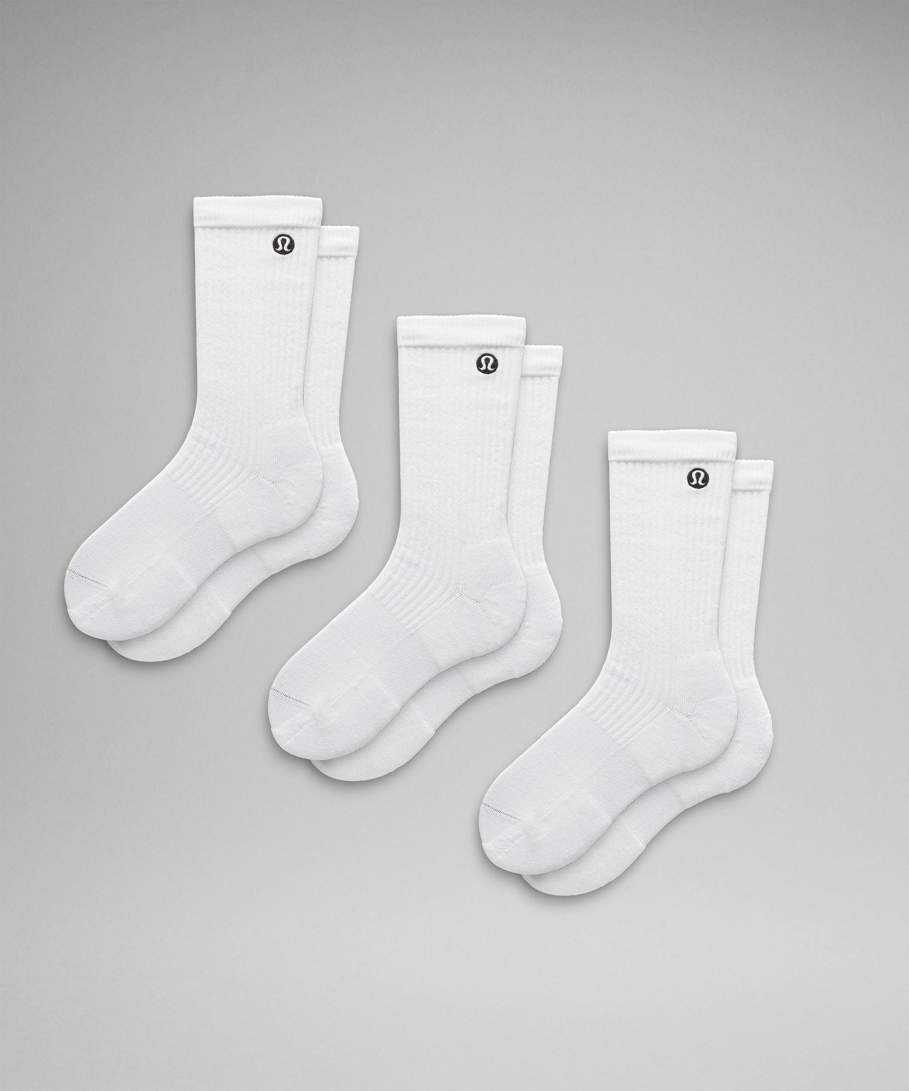 Lululemon Daily Stride Ribbed Comfort Crew Socks 3 Pack