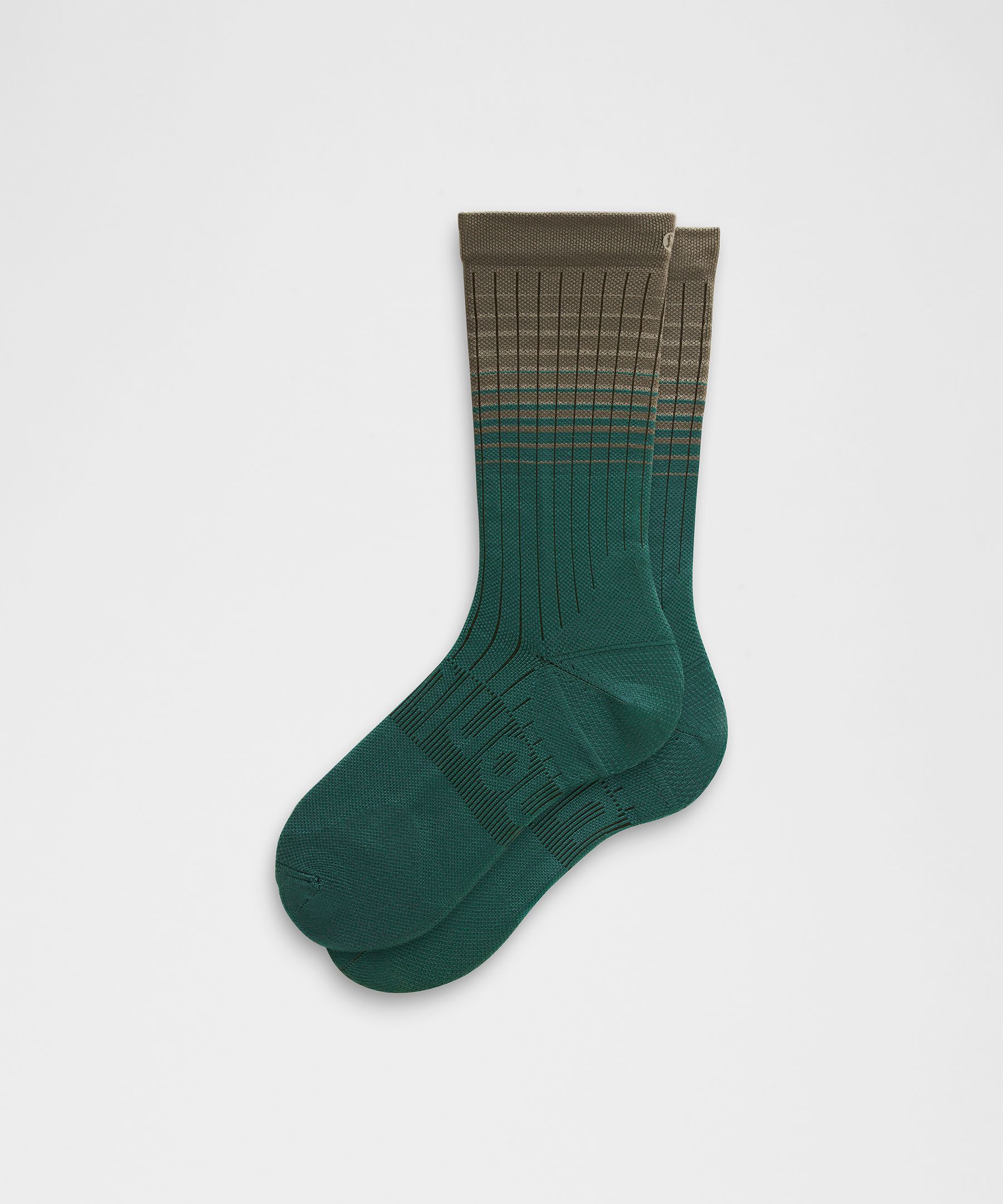 Men's Power Stride Crew Socks Reflective - Green