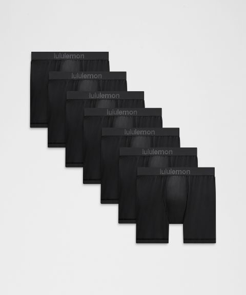 Мужские боксеры Lululemon Always In Motion, 7 пар, цвет: Чёрный