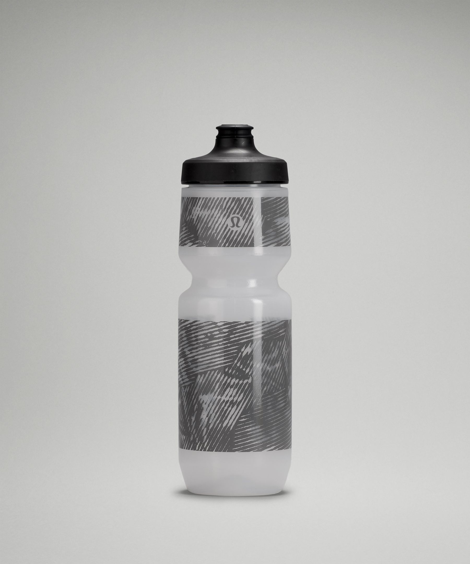 Lululemon Purist Cycling Water Bottle (Black/Purist Wordmark White)