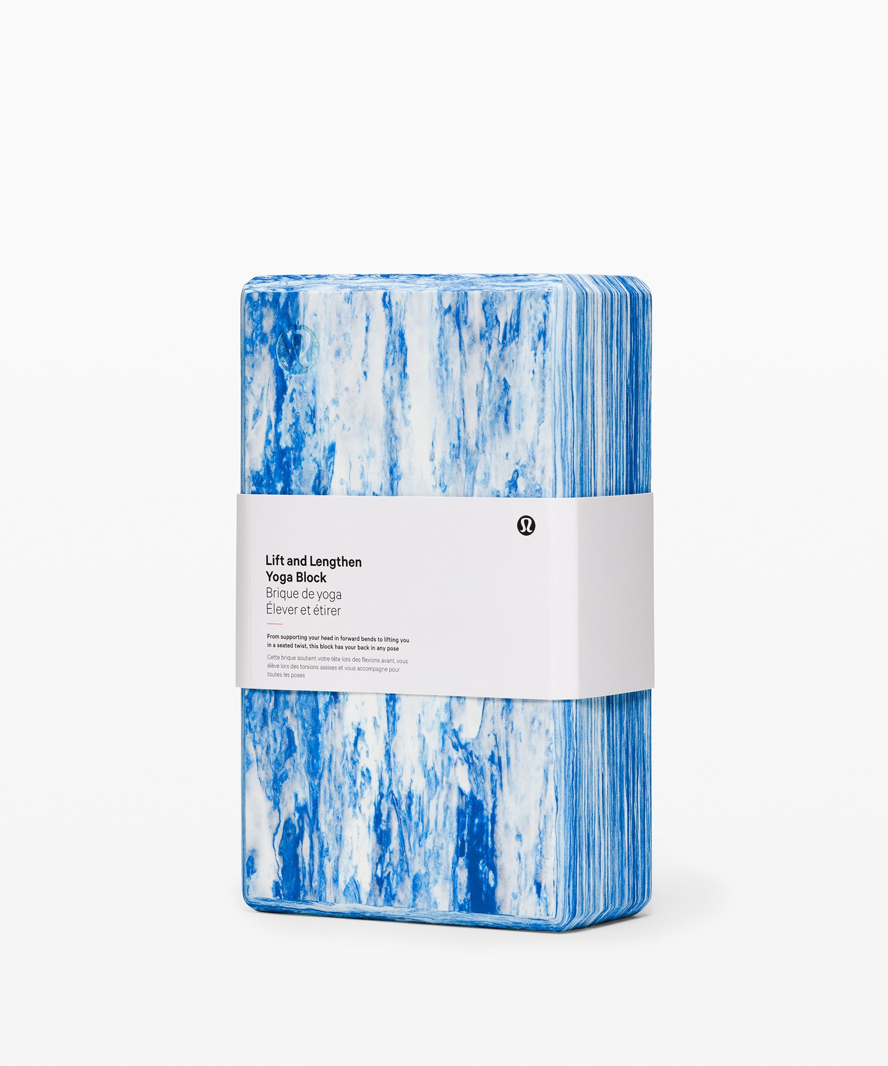 Lululemon Lift And Lengthen Yoga Block In Northern Blue/white