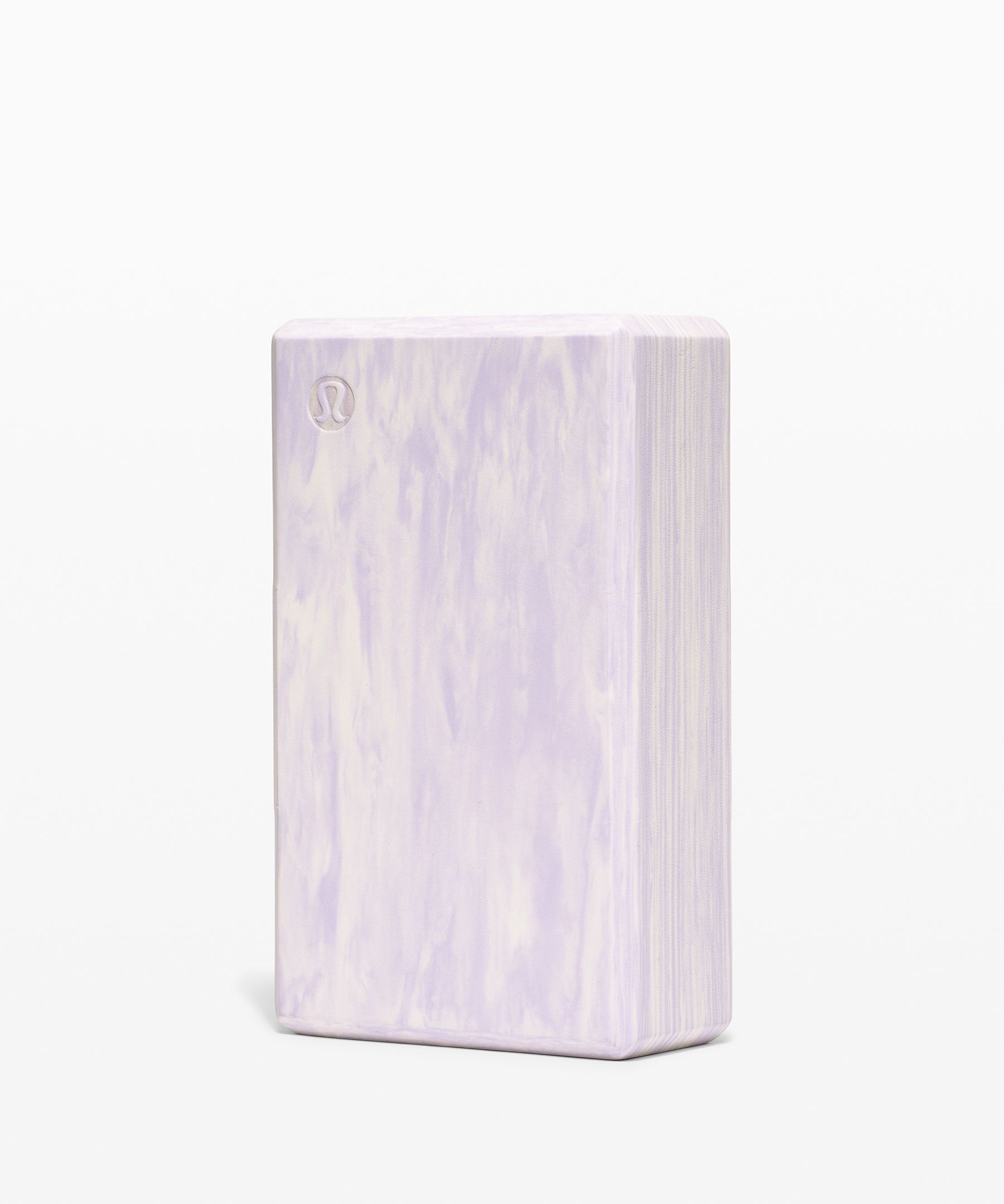 Lululemon Lift And Lengthen Yoga Block Marbled In Lavender Dew/white