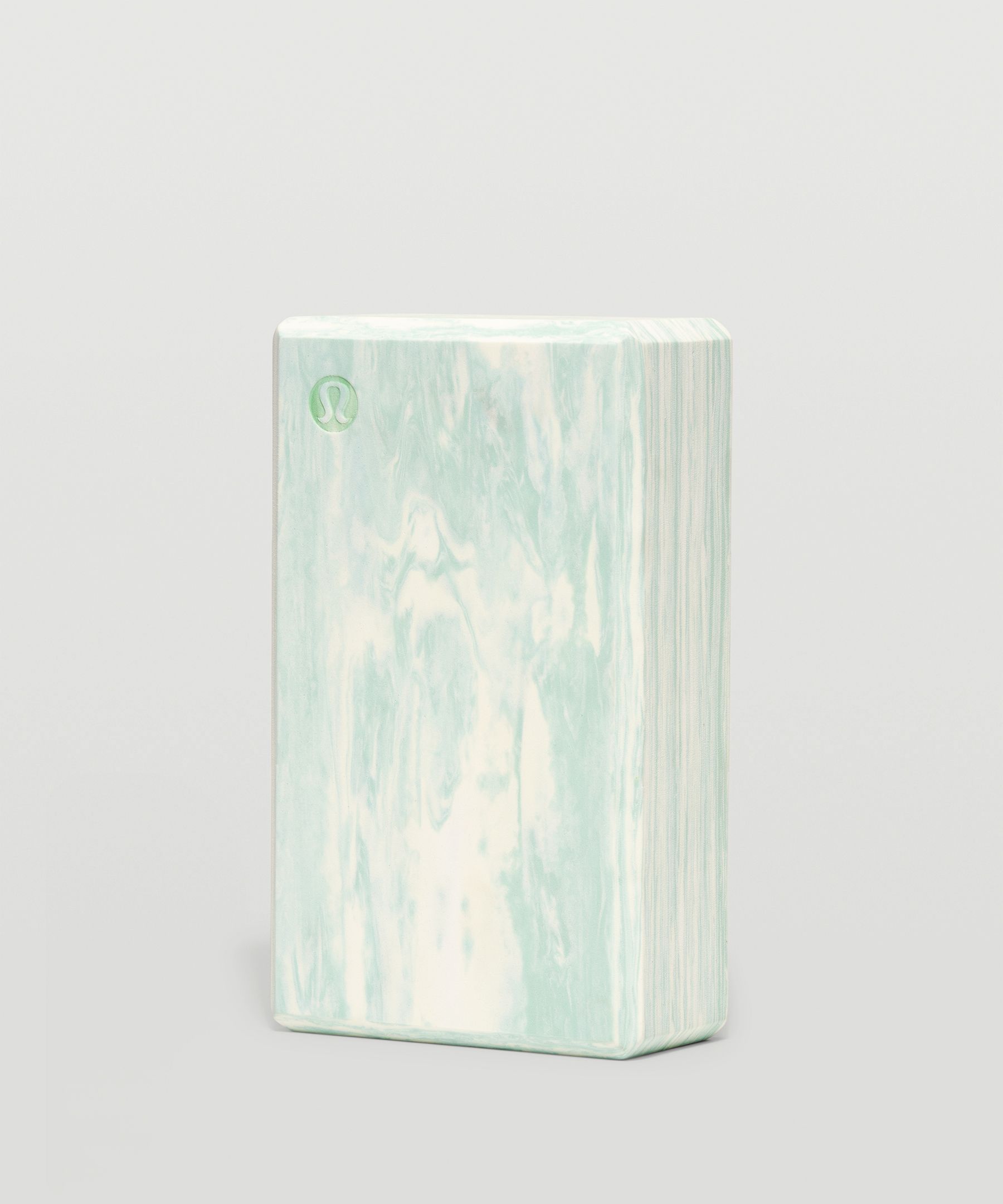 Lululemon Lift And Lengthen Yoga Block Marbled In Arctic Green/white