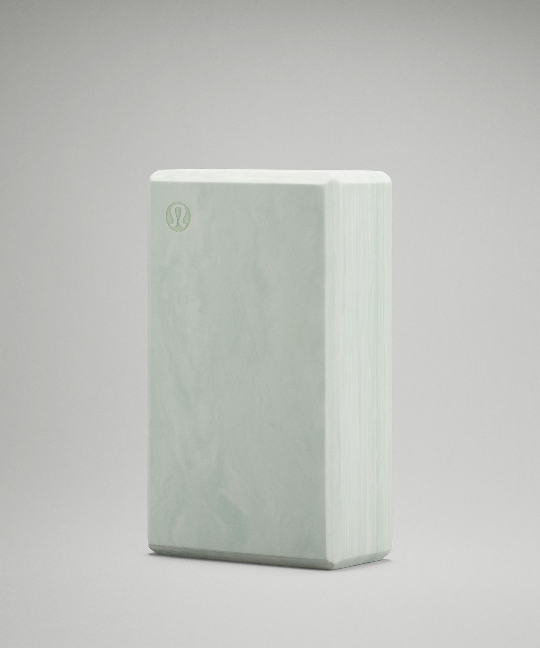 Lululemon Lift And Lengthen Yoga Block Marbled In Delicate Mint/white