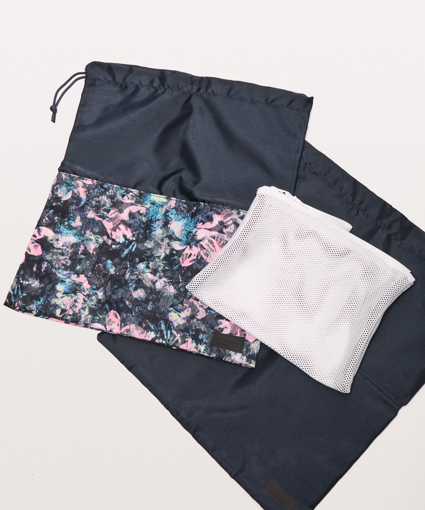 Lululemon Two Steps Ahead Shoe Bag Set *online Only In Dappled Daze Multi/true Navy