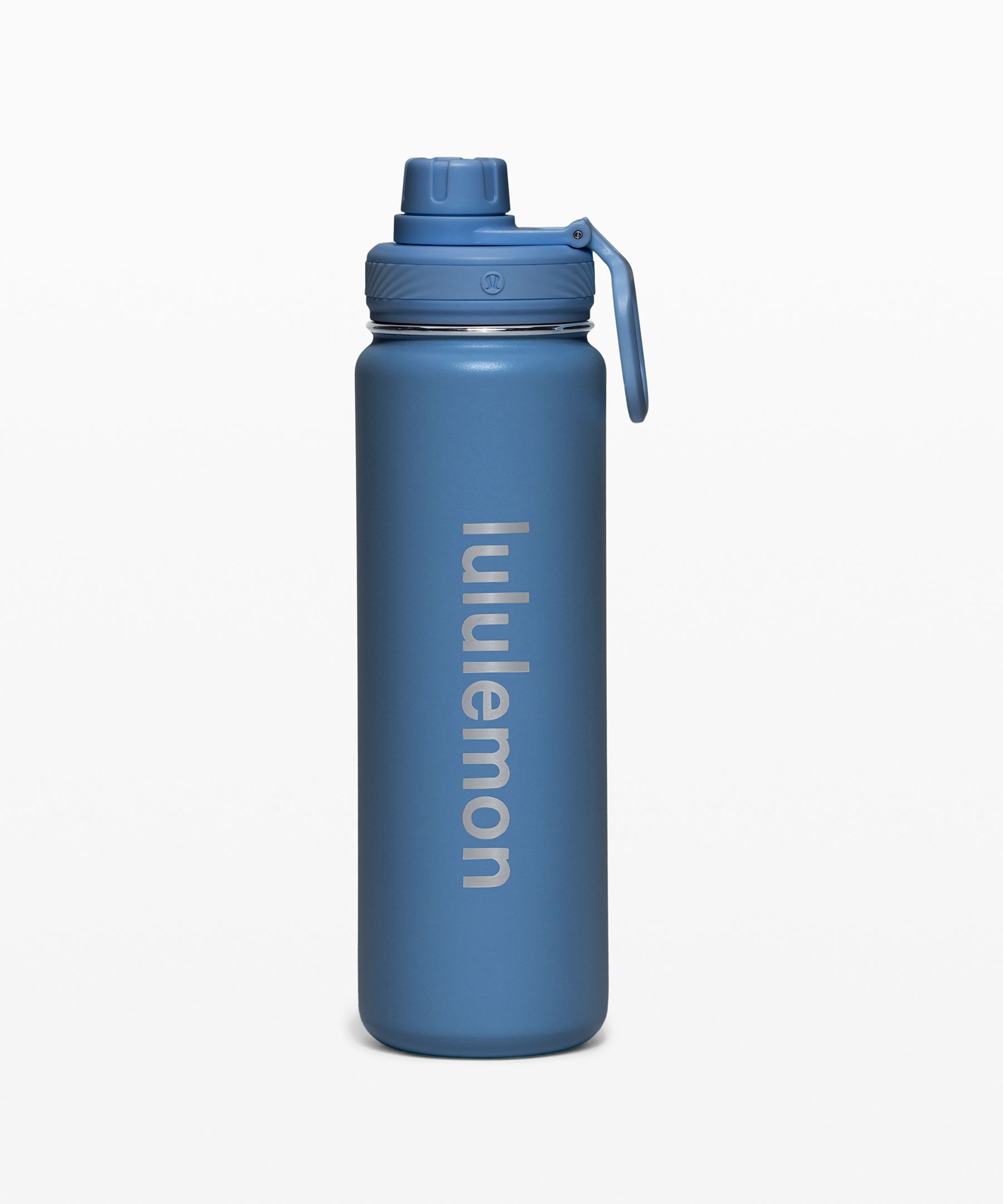 Lululemon Back to Life Tumbler 24oz Water Bottle Straw Flip Top New Marlin  Blue