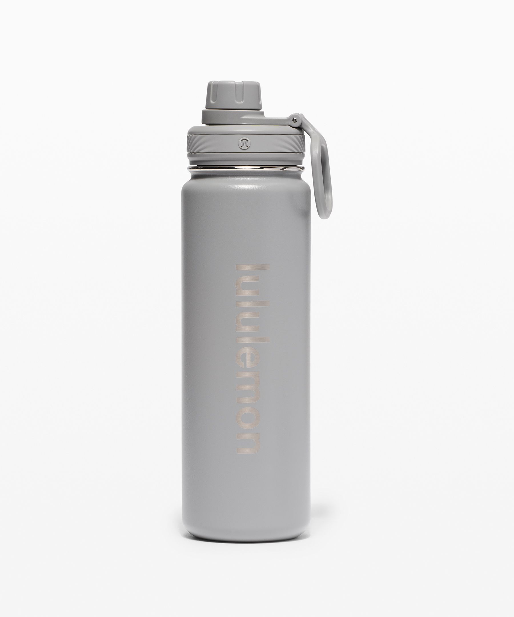 Lululemon Small 20 oz Water Container Bike Fitness Pull Spout Bottle  Aluminum