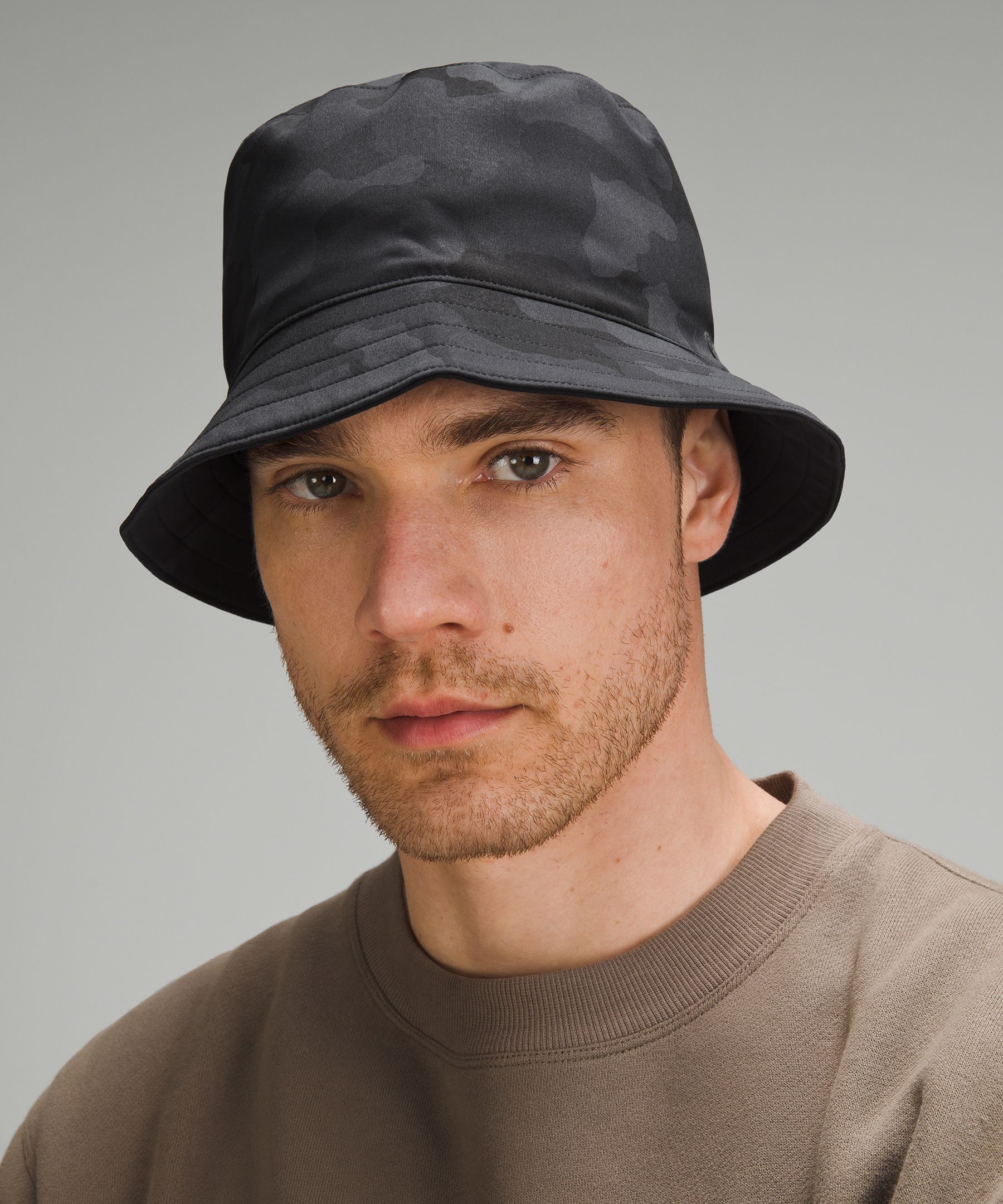 Shop Lululemon Both Ways Reversible Bucket Hat In Heritage 365 Camo Deep Coal /black