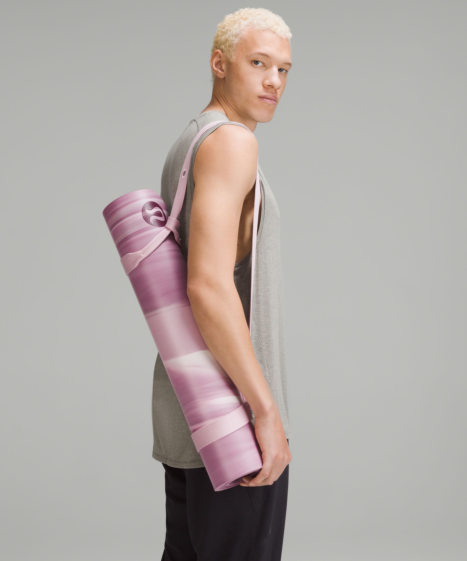 LULULEMON ATHLETICA Spell Out Logo Yoga Mat Carrying Strap Pink