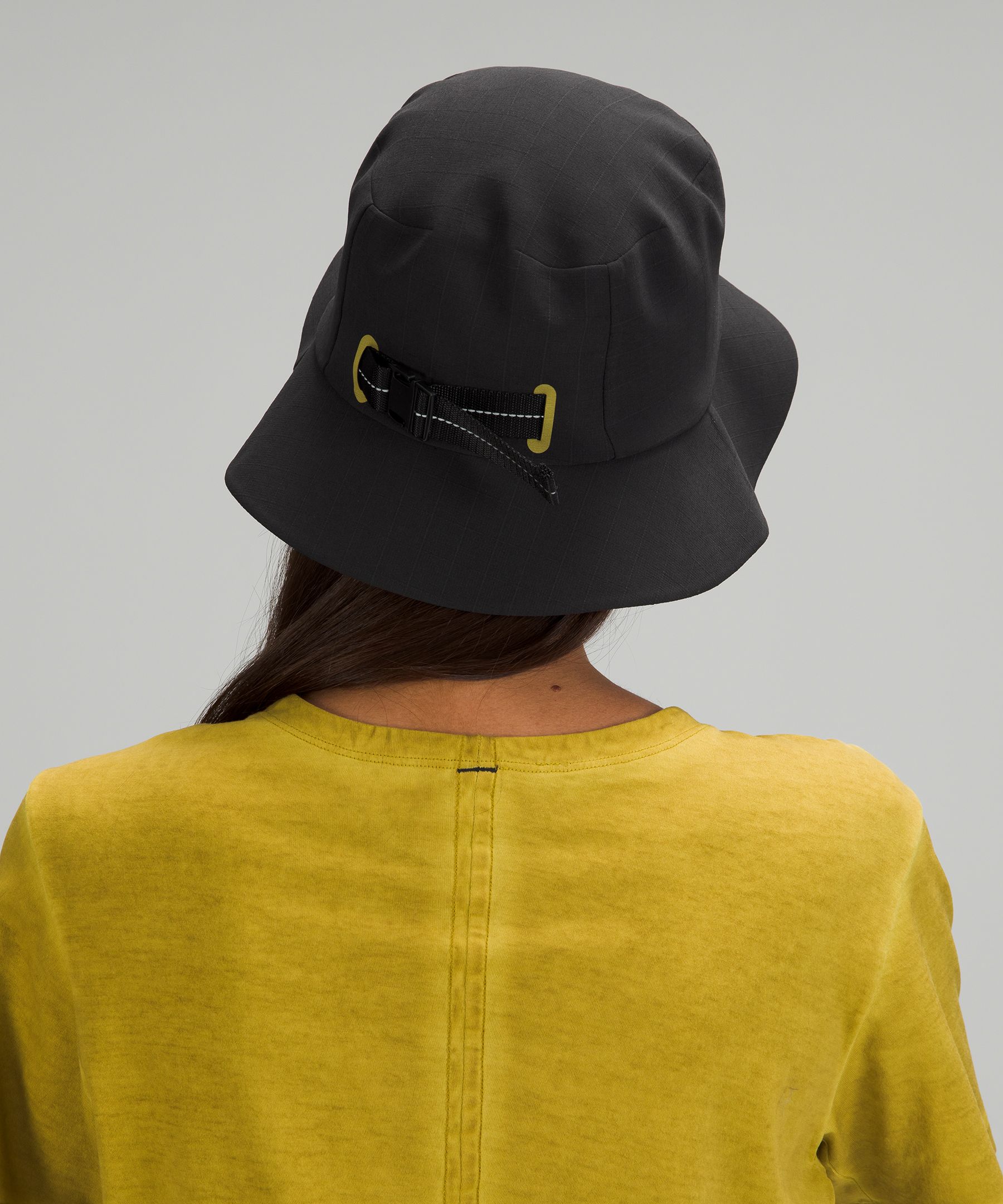 Women's Wide-Brim Bucket Hat with Strap