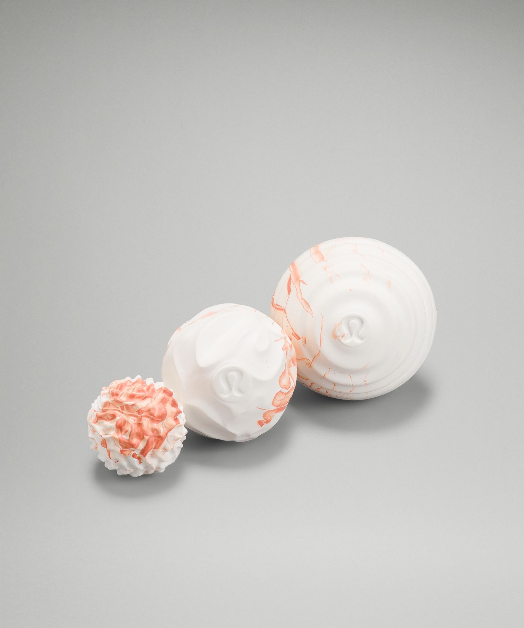 Lululemon Release And Recover Ball Set In Pink Savannah/white