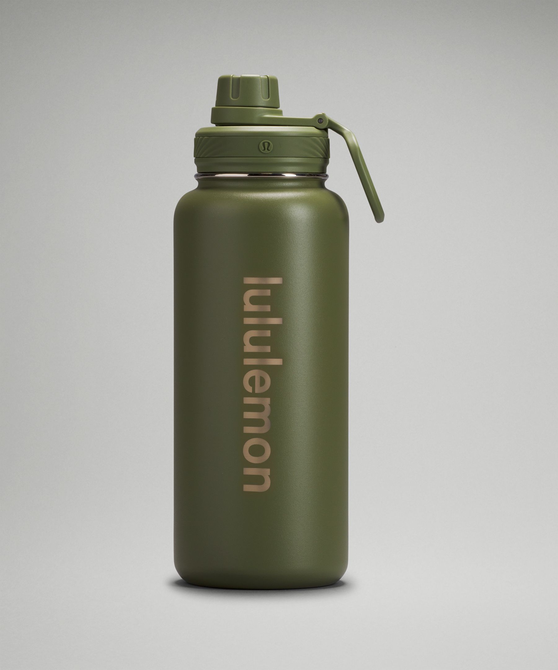 Lululemon Back to Life Sport Water Bottle Straw Lid 710ml/18 oz - Green