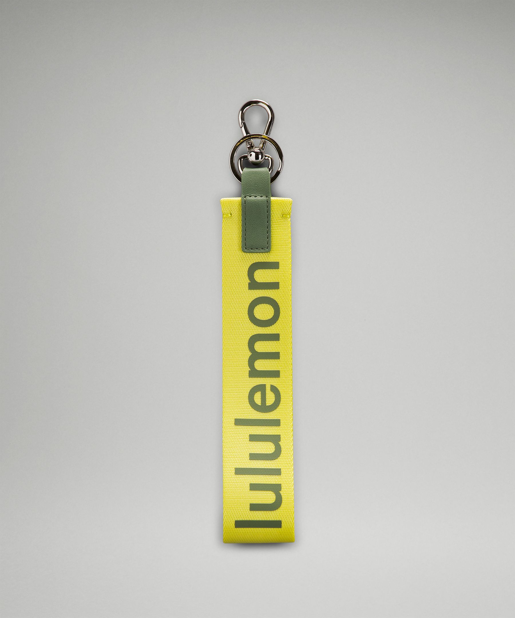 Lululemon Never Lost Keychain In Yellow Serpentine/green Twill