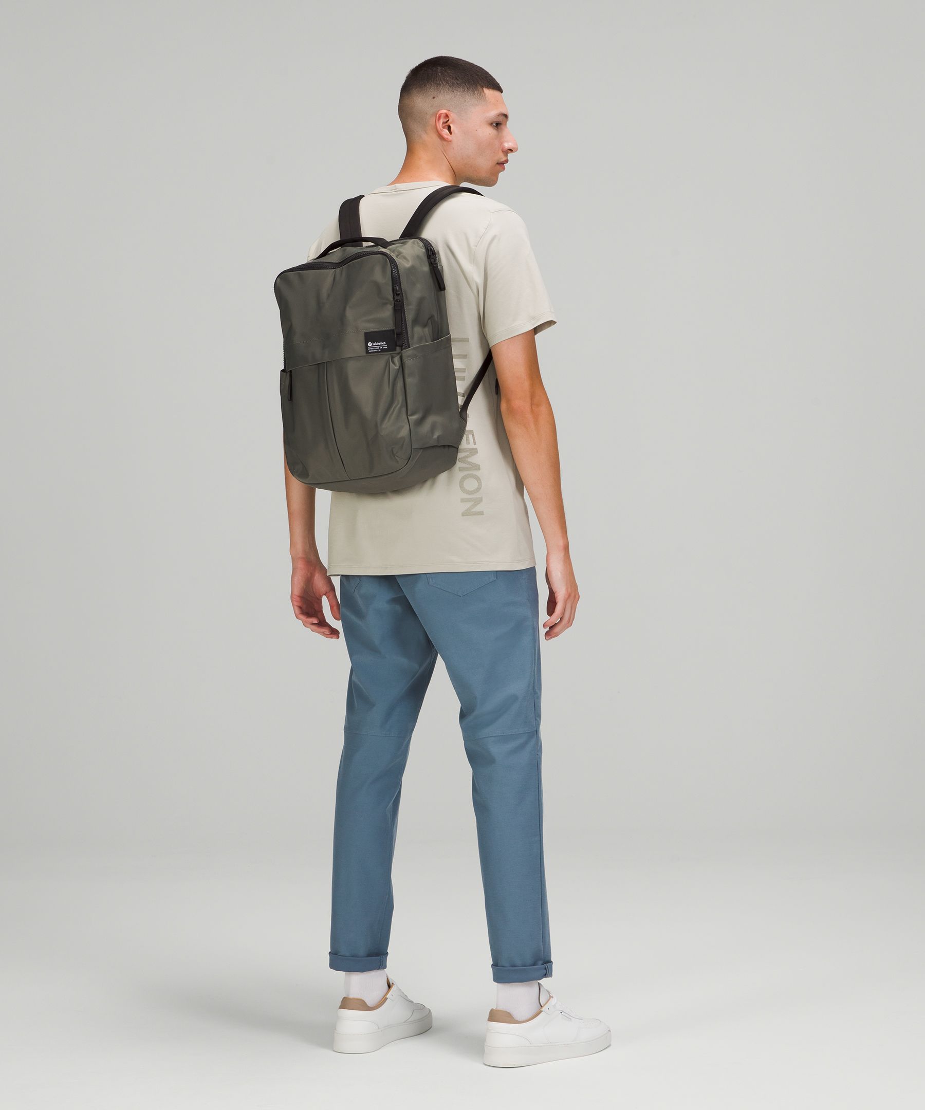 Lululemon On The Move Everyday Backpack Grey Sage Green