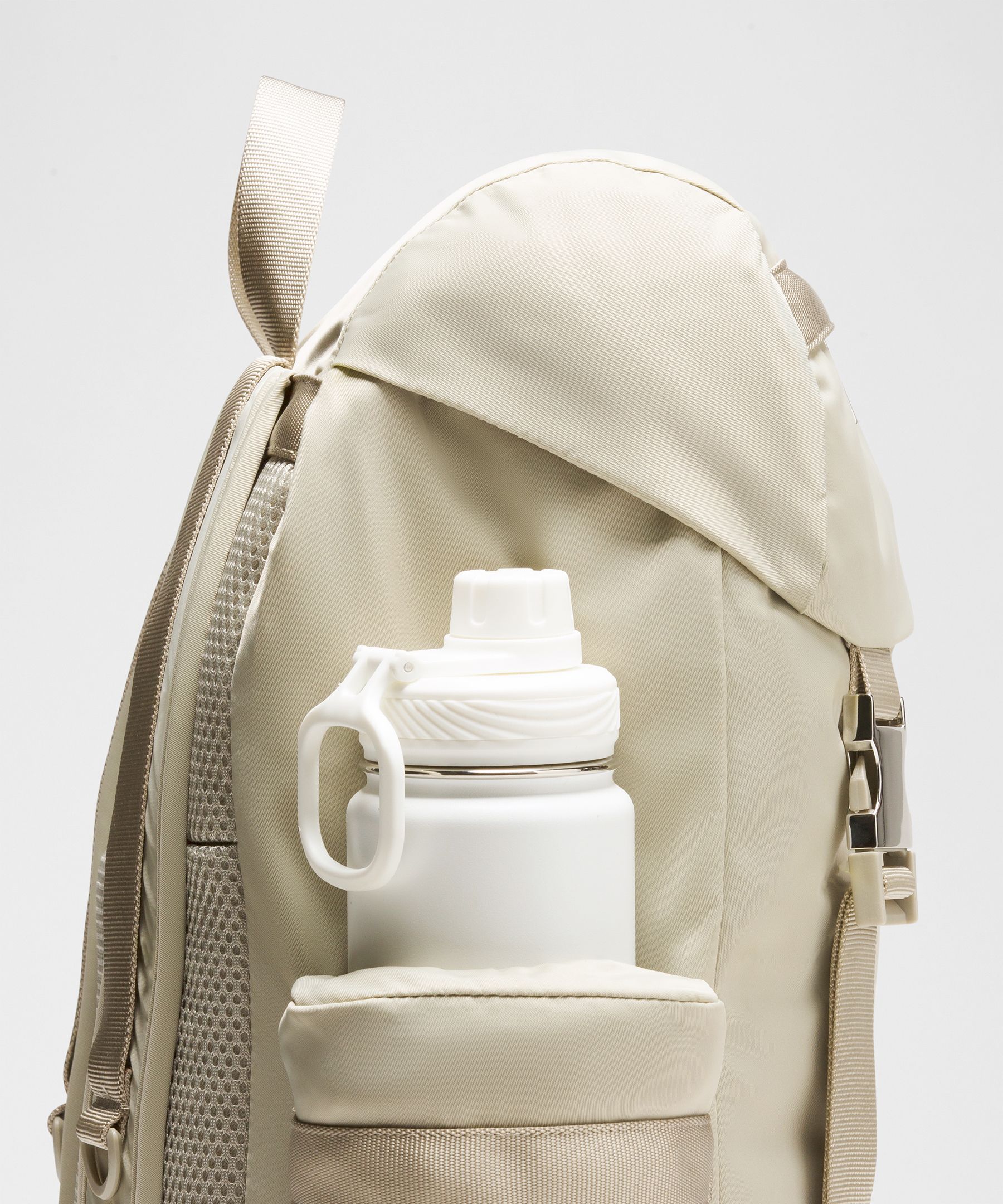 Shop Lululemon Wunderlust Backpack 25l In Raw Linen